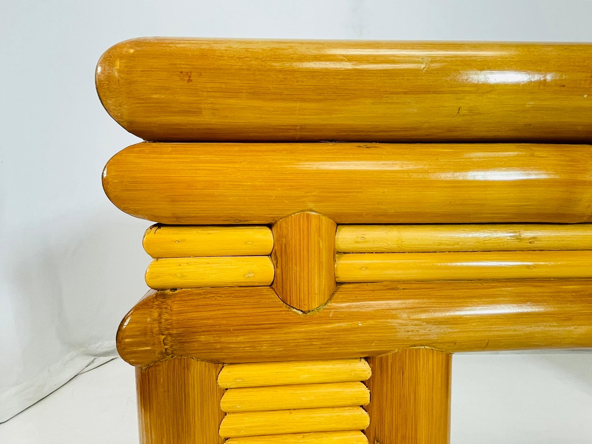 Konsolentisch aus Bambus und geteiltem Rattan, Philippinen, 1970er Jahre im Angebot 11