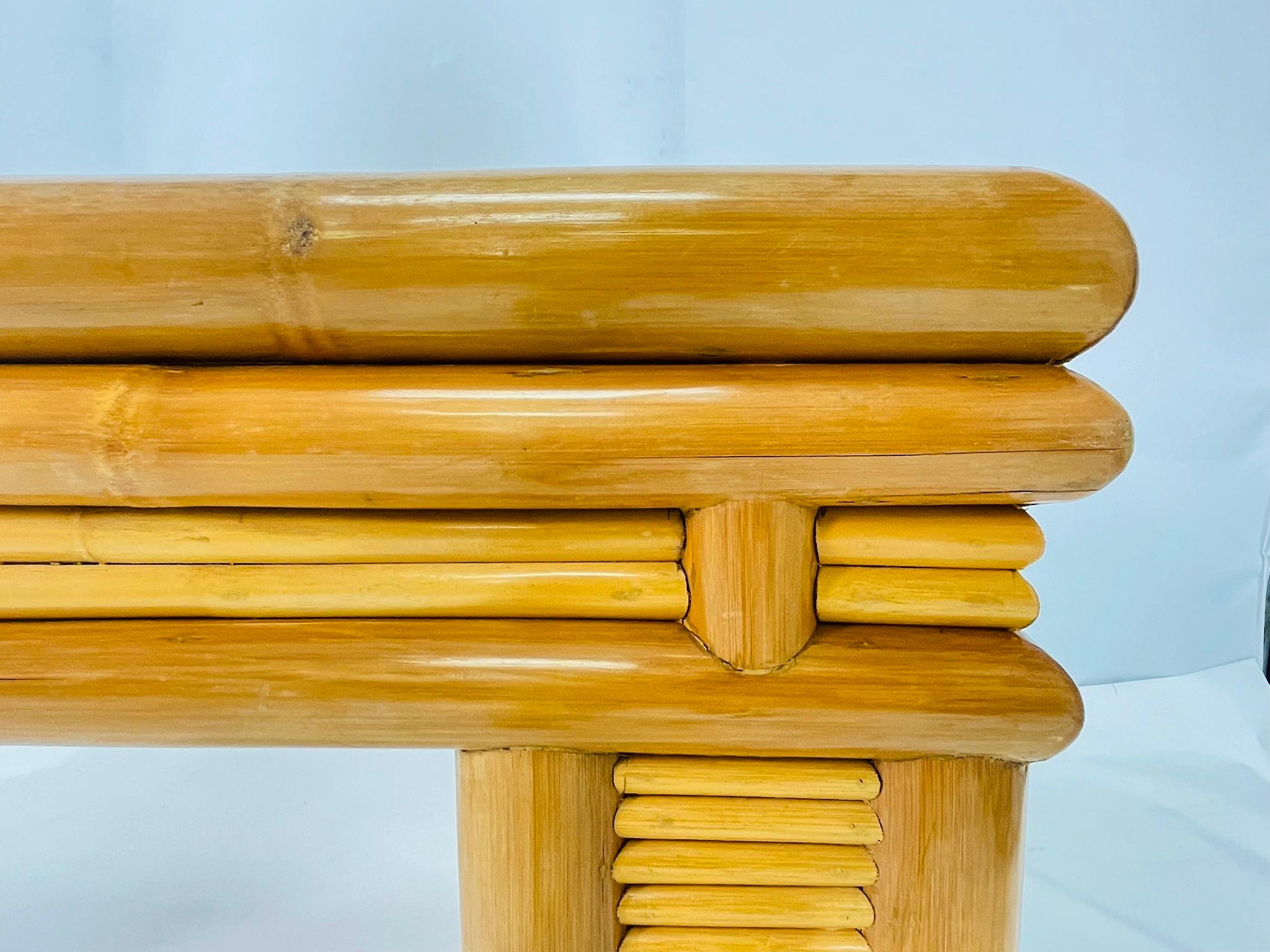 Konsolentisch aus Bambus und geteiltem Rattan, Philippinen, 1970er Jahre im Angebot 12