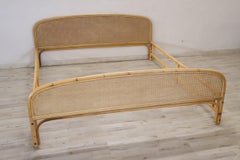 Vintage Bamboo and Vienna Straw Double Bed