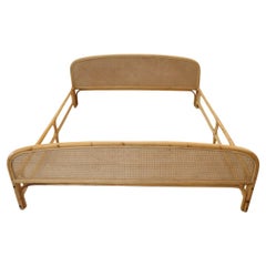 Vintage Bamboo and Vienna Straw Double Bed
