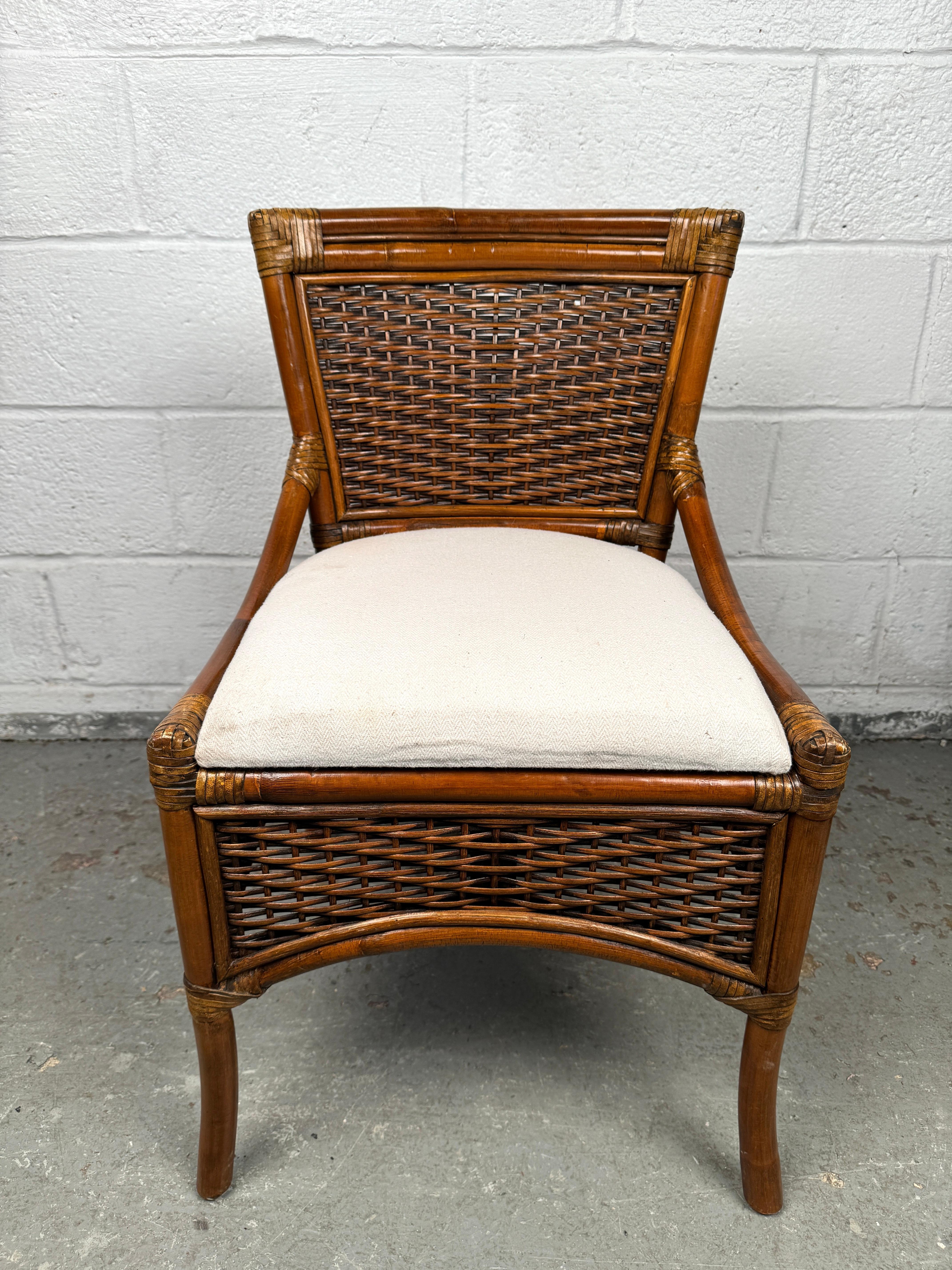 Ensemble de salle à manger vintage en bambou et osier en vente 1