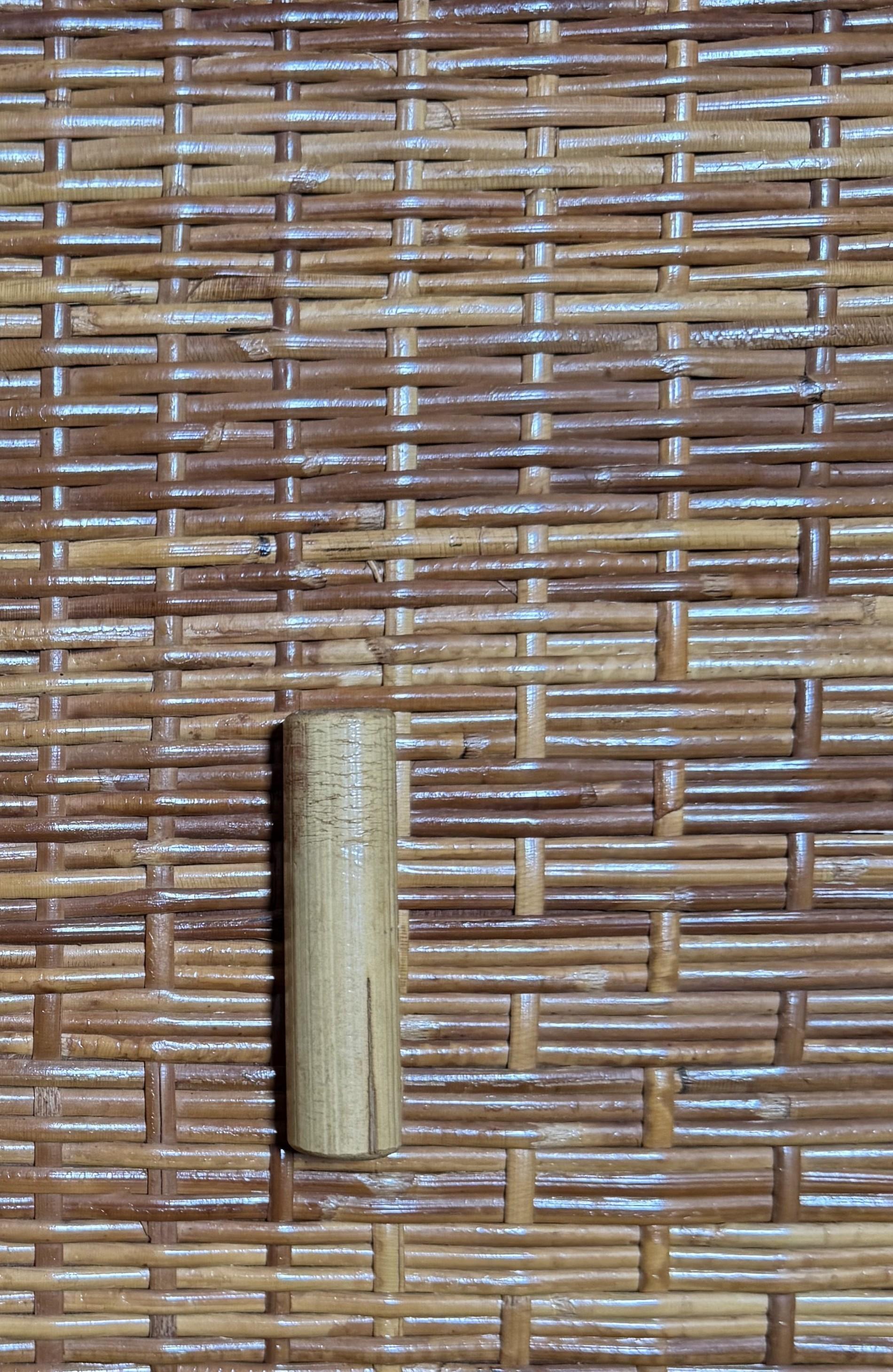 Vintage Bamboo and Rattan Dresser – Mid-Century Tropical Sideboard, 1970s 7
