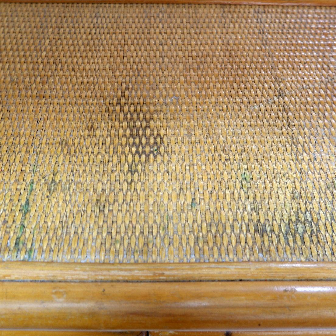 Libreria ad arco in bambù vintage con cassetti, anni '80 in vendita 4