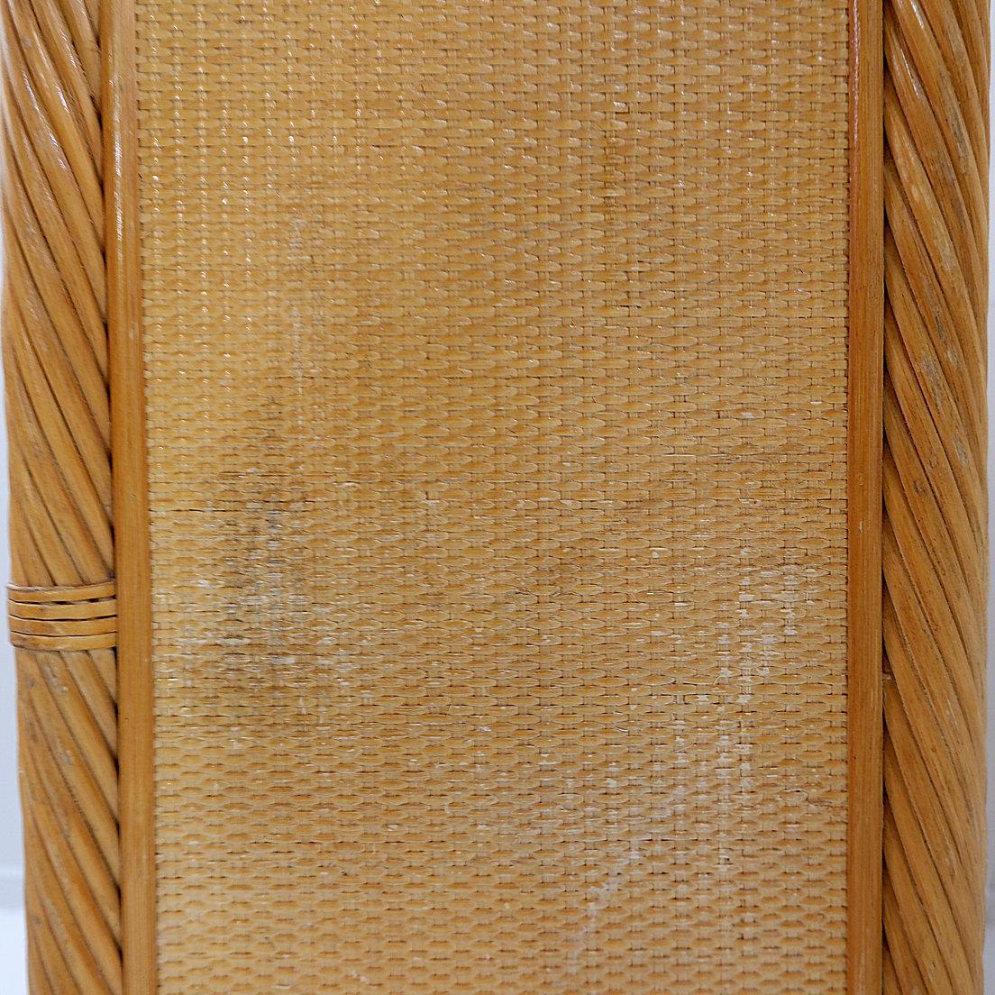 Libreria ad arco in bambù vintage con cassetti, anni '80 in vendita 5