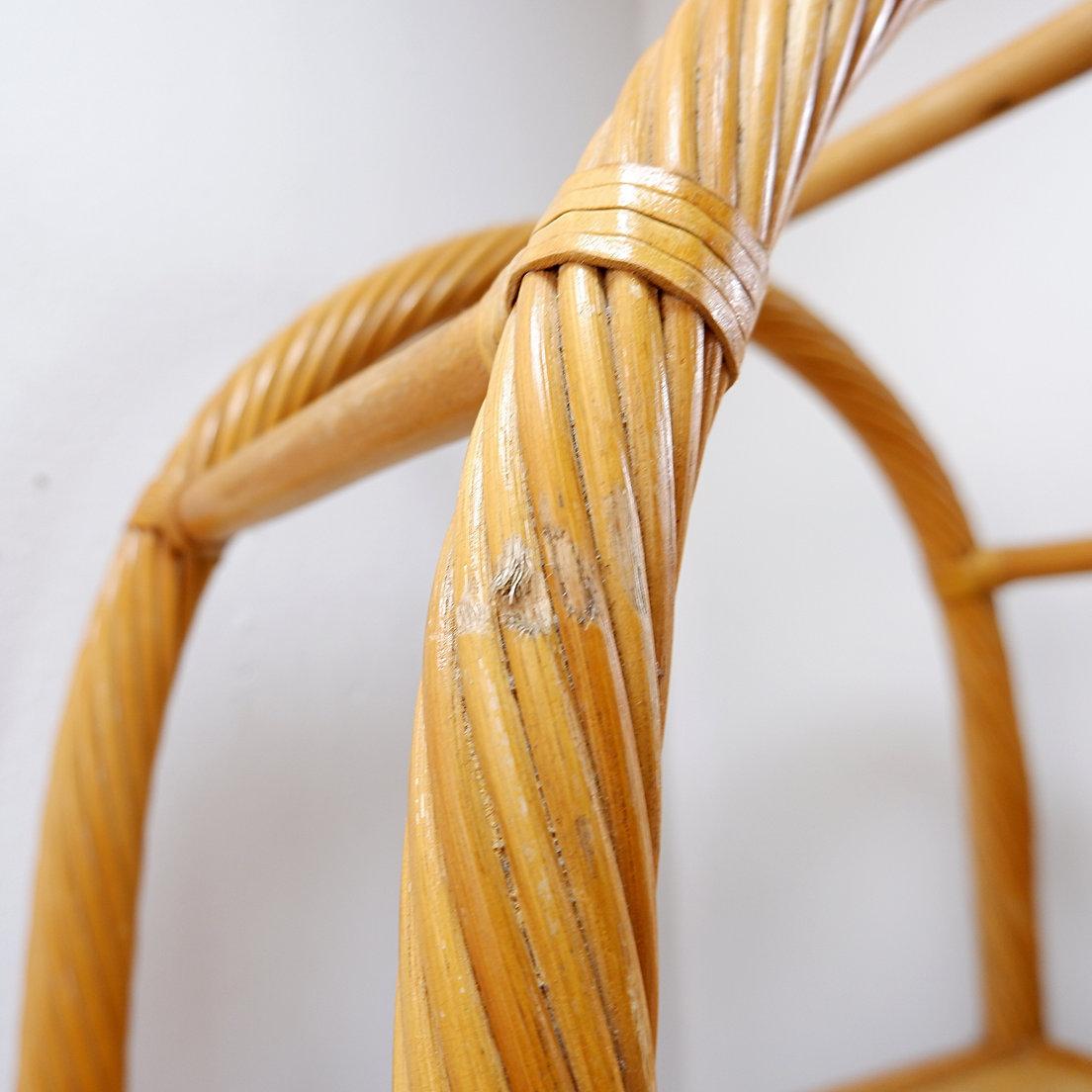 Libreria ad arco in bambù vintage con cassetti, anni '80 In condizioni buone in vendita a Linkebeek, BE