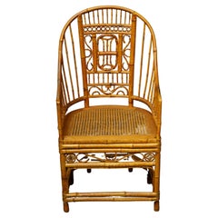 Vintage Bamboo Arm Chair w/ Caned Seat