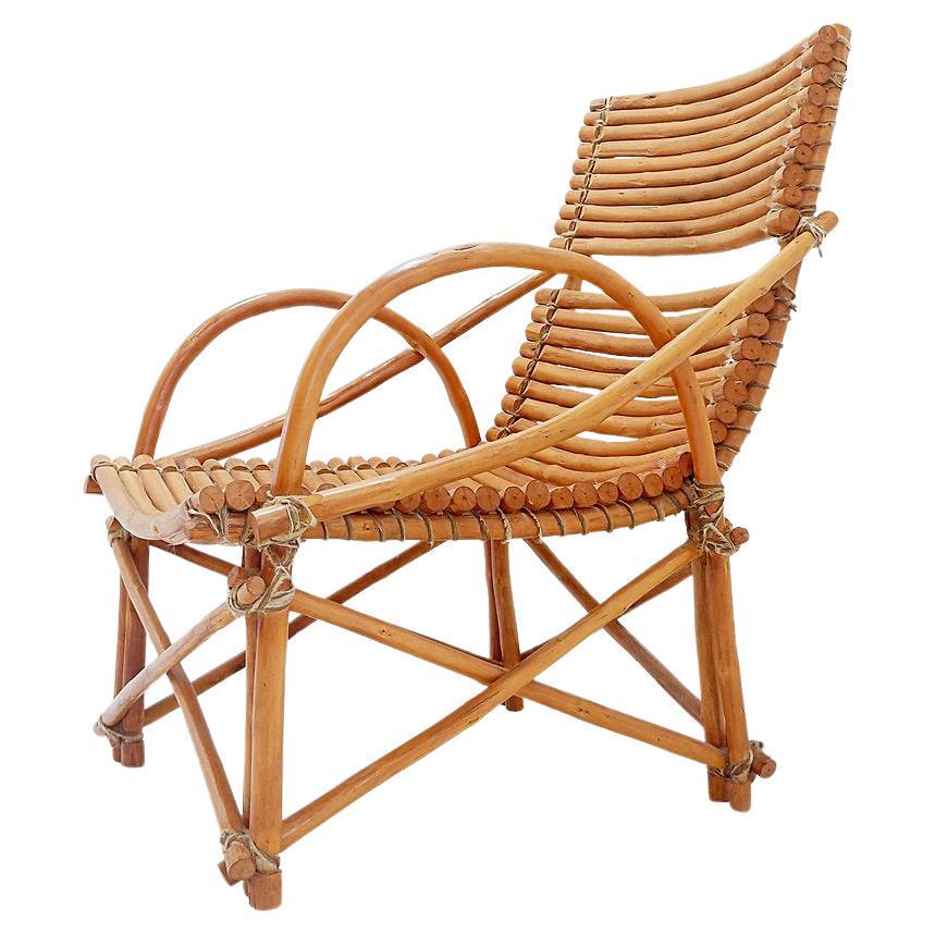 Sillón vintage de bambú - 20