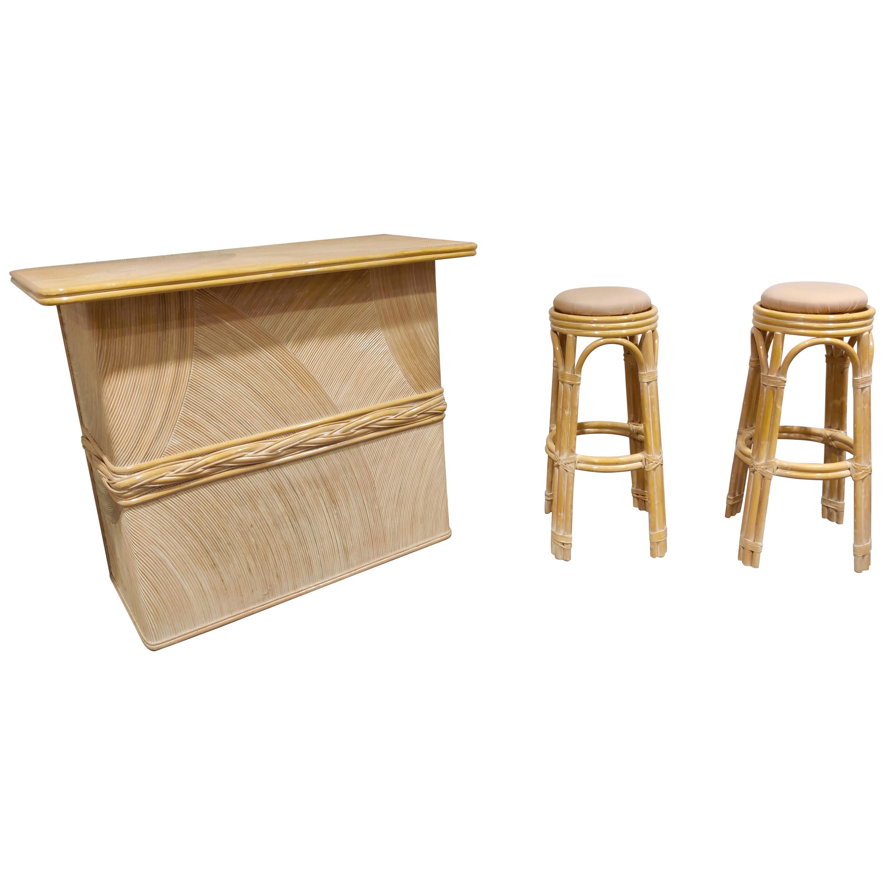 Vintage Bamboo Bar, 1970s at 1stDibs