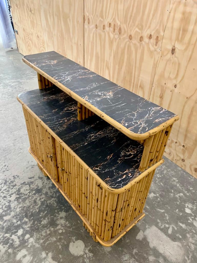 Credenza da bar in bambù vintage In condizioni buone in vendita a Hellerup, DK