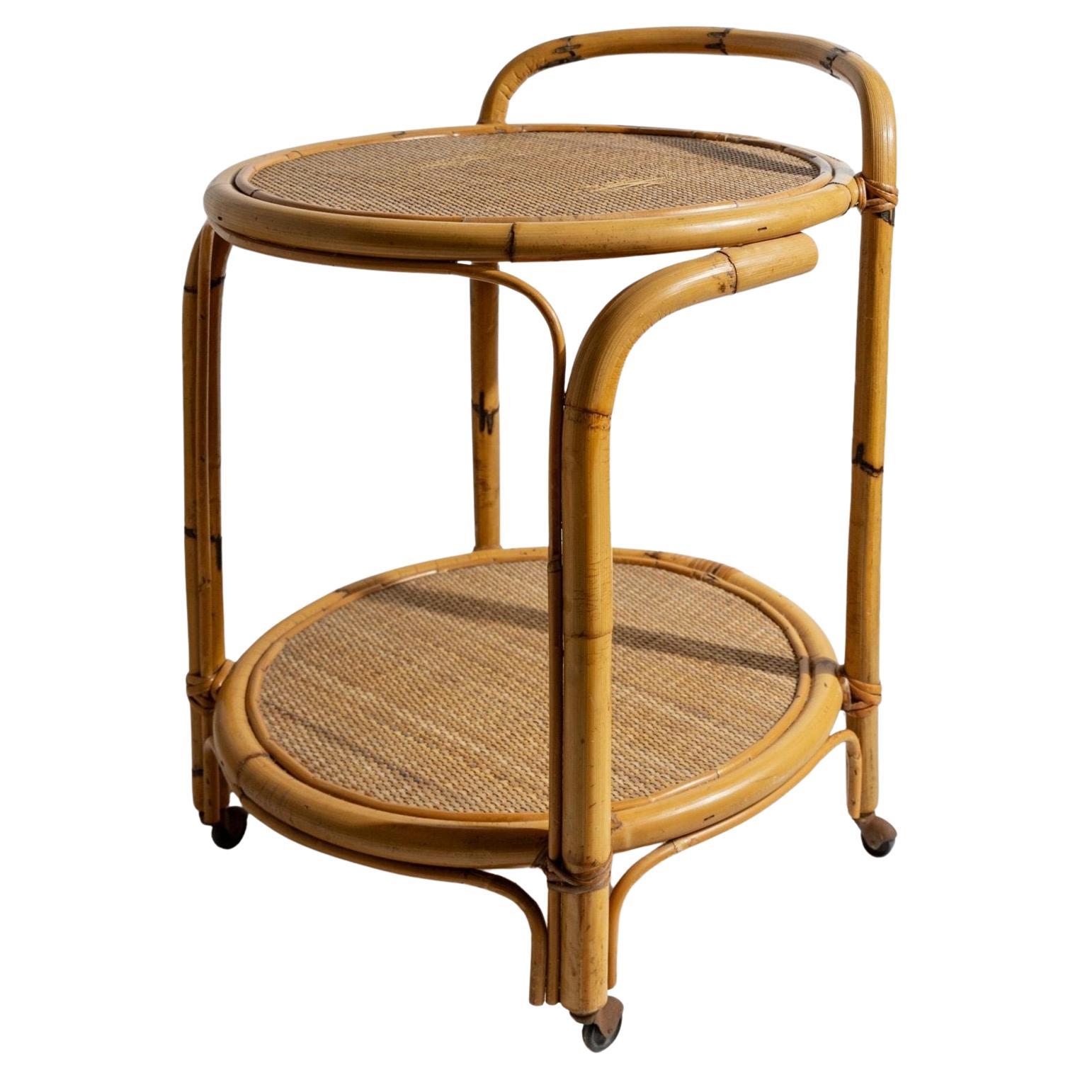 Bar en bambou vintage Italie du milieu du siècle, 1970 en vente