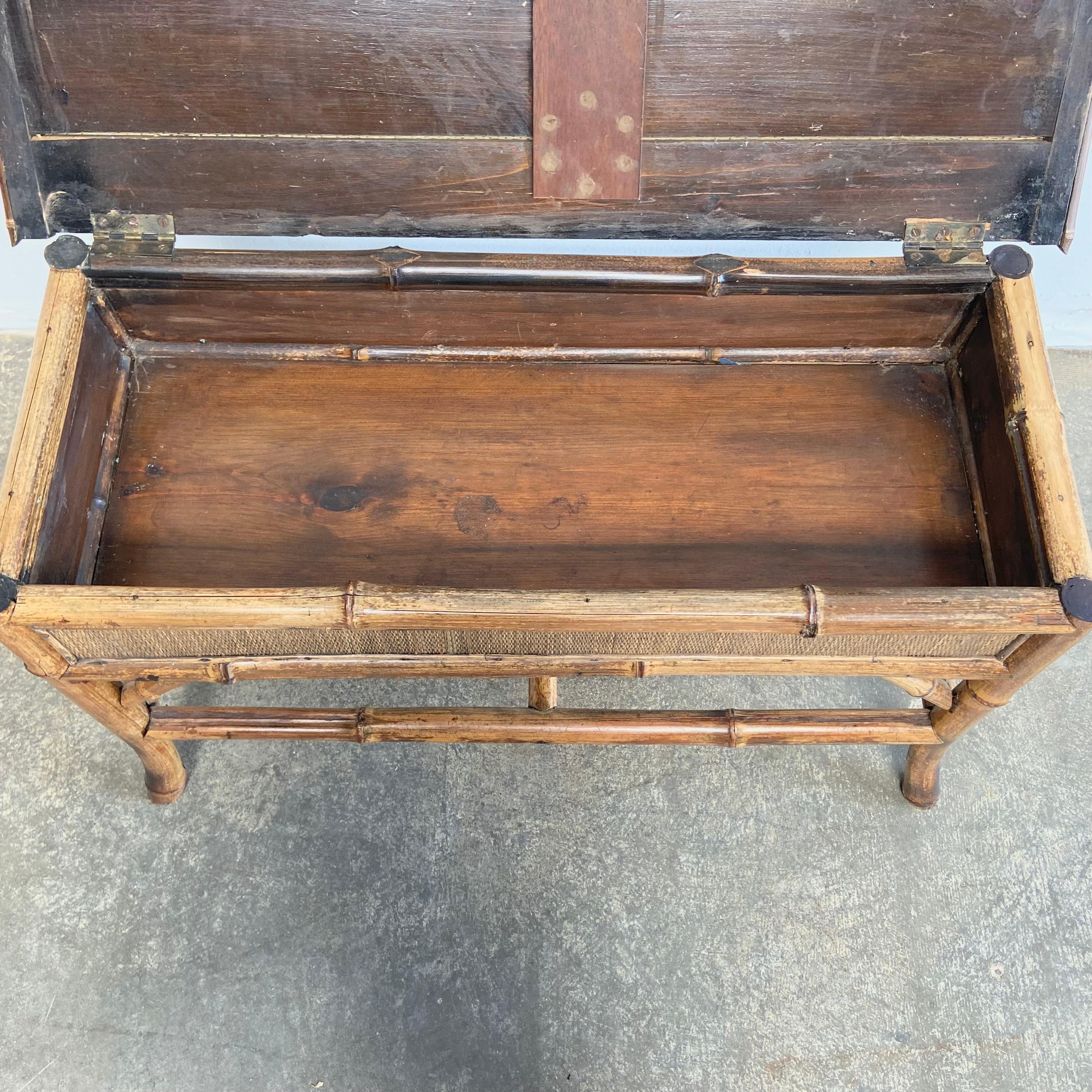 Vintage Bamboo Bench 2