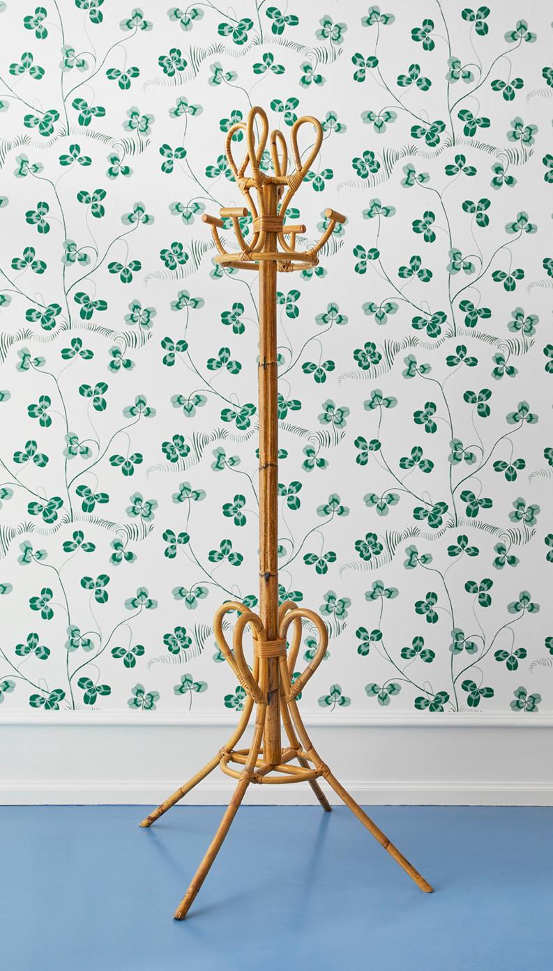 Charming bamboo and cane coat rack produced in Spain during the 1960s.
 