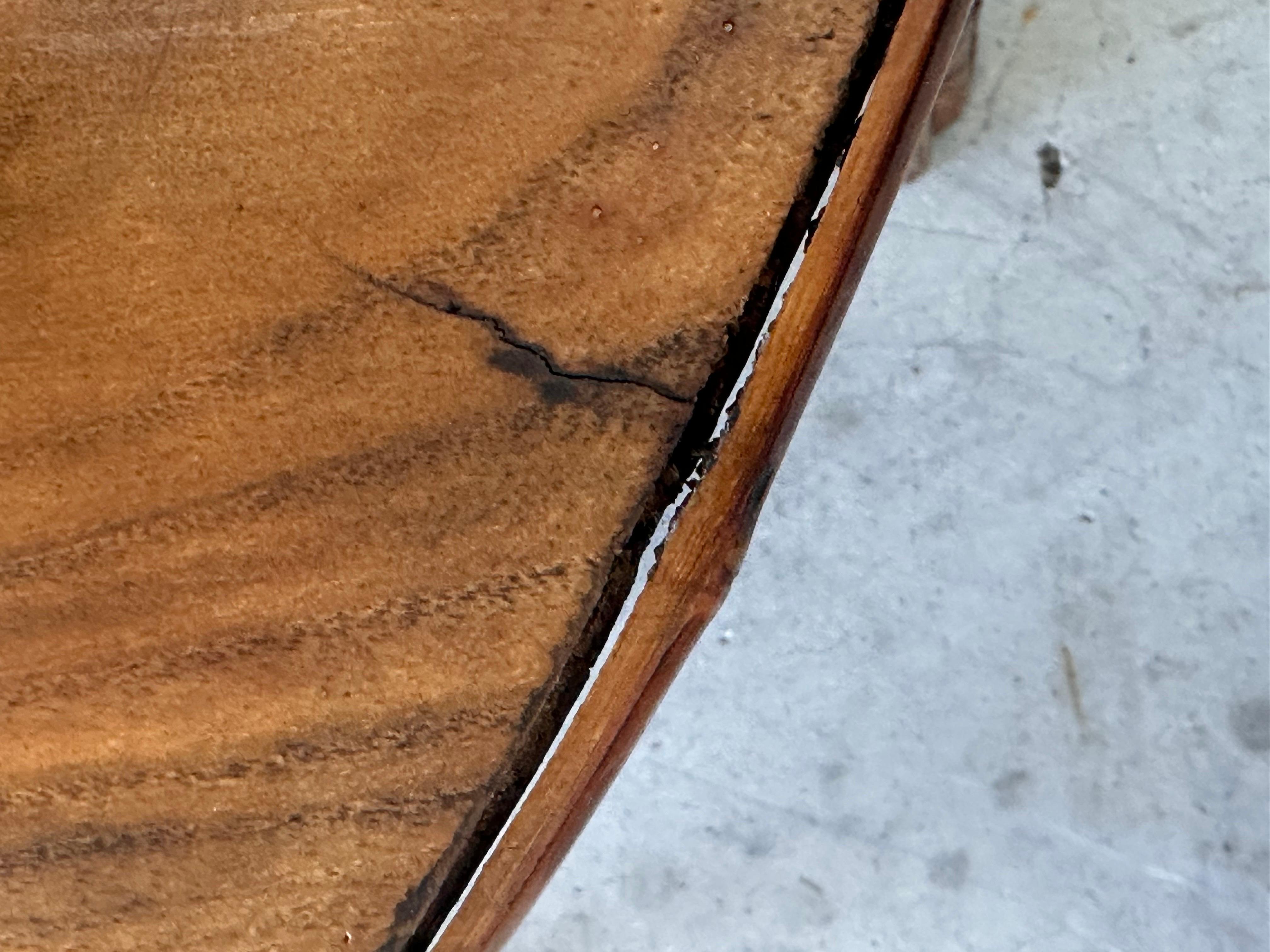 Vintage Bamboo Chinese Style Demi-Lune Center Table with Open Fretwork Design In Good Condition For Sale In North Fort Myers, FL