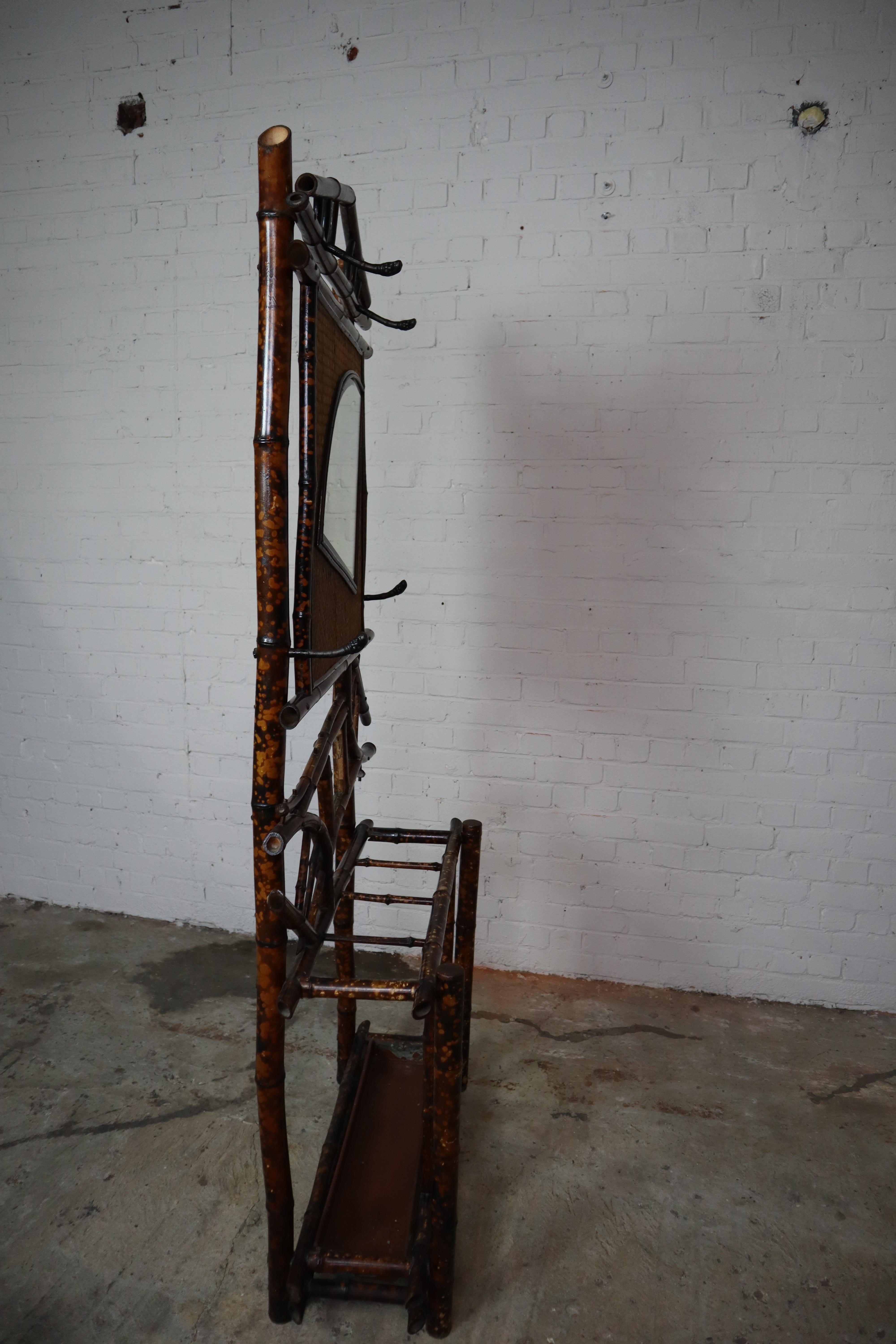 Vintage Bamboo Coat Rack/ Hall Stand For Sale 5