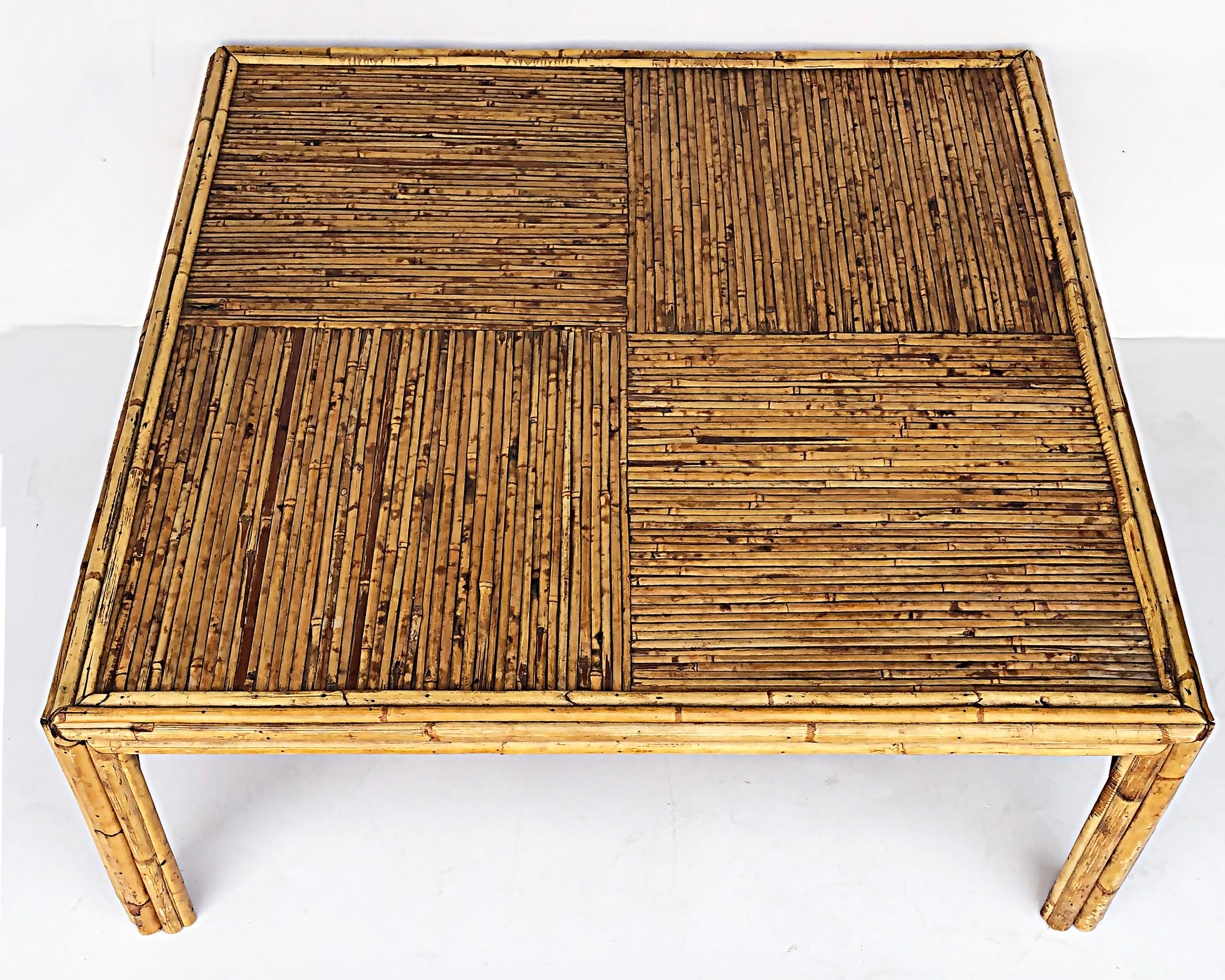 Vintage Bamboo Coffee Table For Sale at 1stDibs