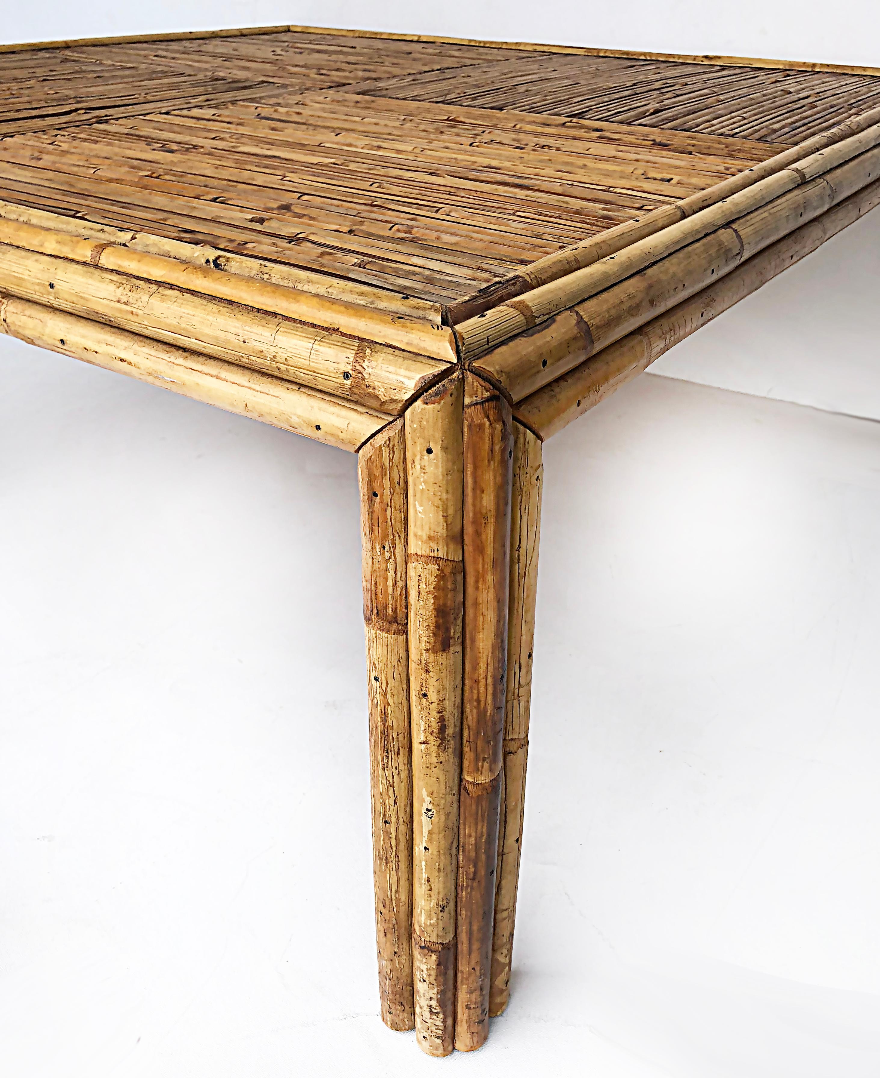 Vintage Bamboo Coffee Table For Sale at 1stDibs