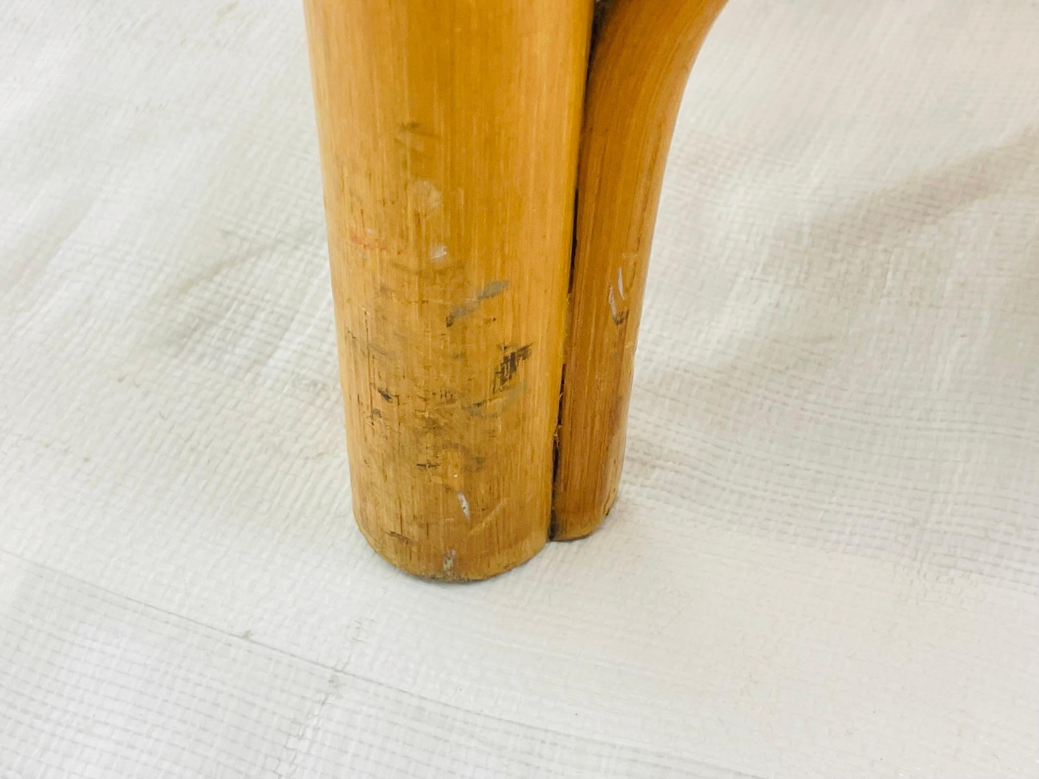 Vintage Bamboo Coffee Table with Capiz Shell Inlaid Top, 1970s For Sale 10