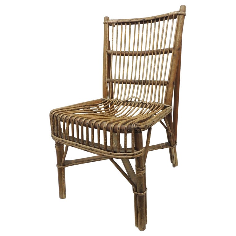 Vintage Bamboo Collector S Side Chair, Vintage Bamboo Outdoor Furniture