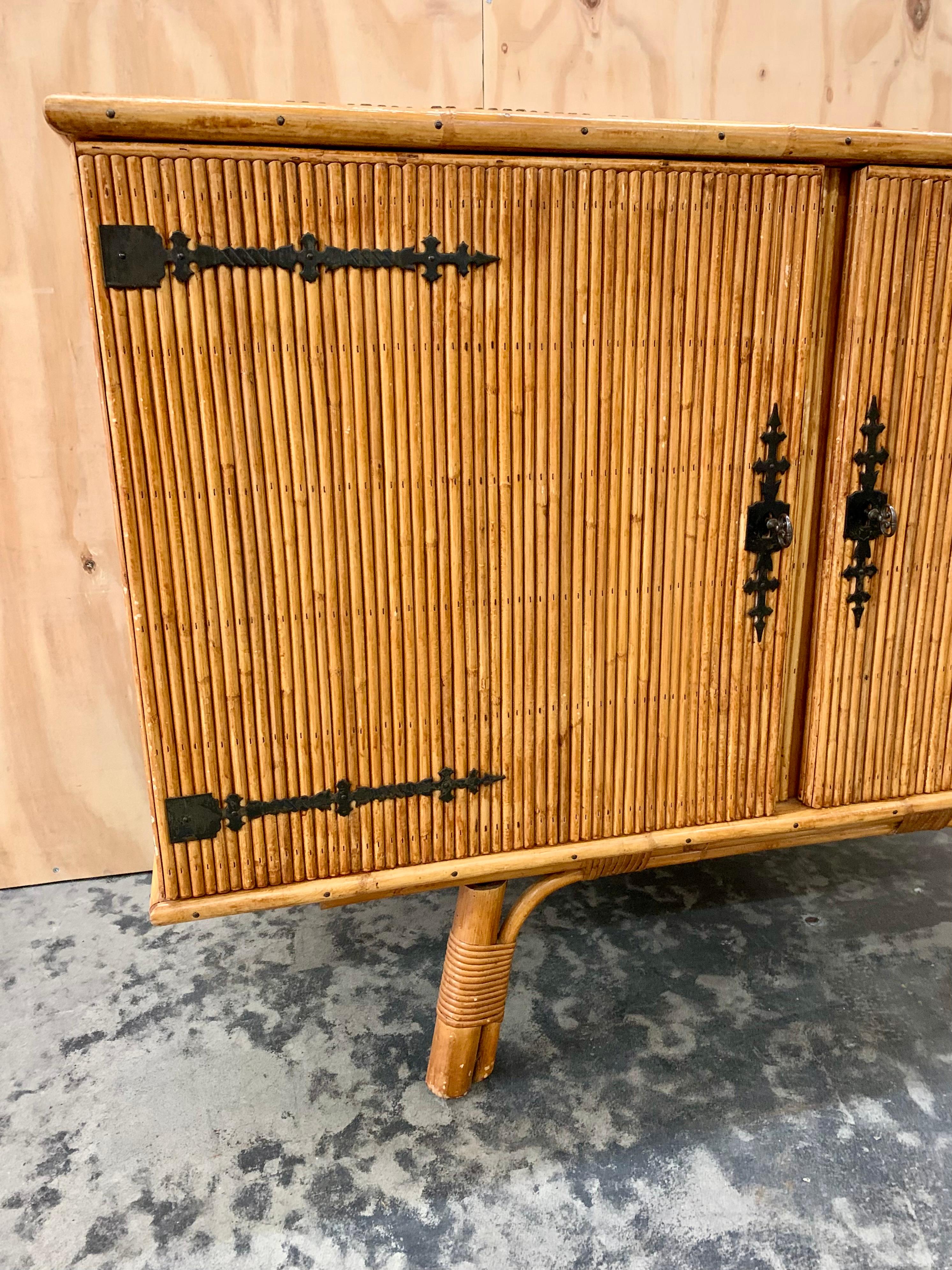 Vintage Bamboo Credenza 5