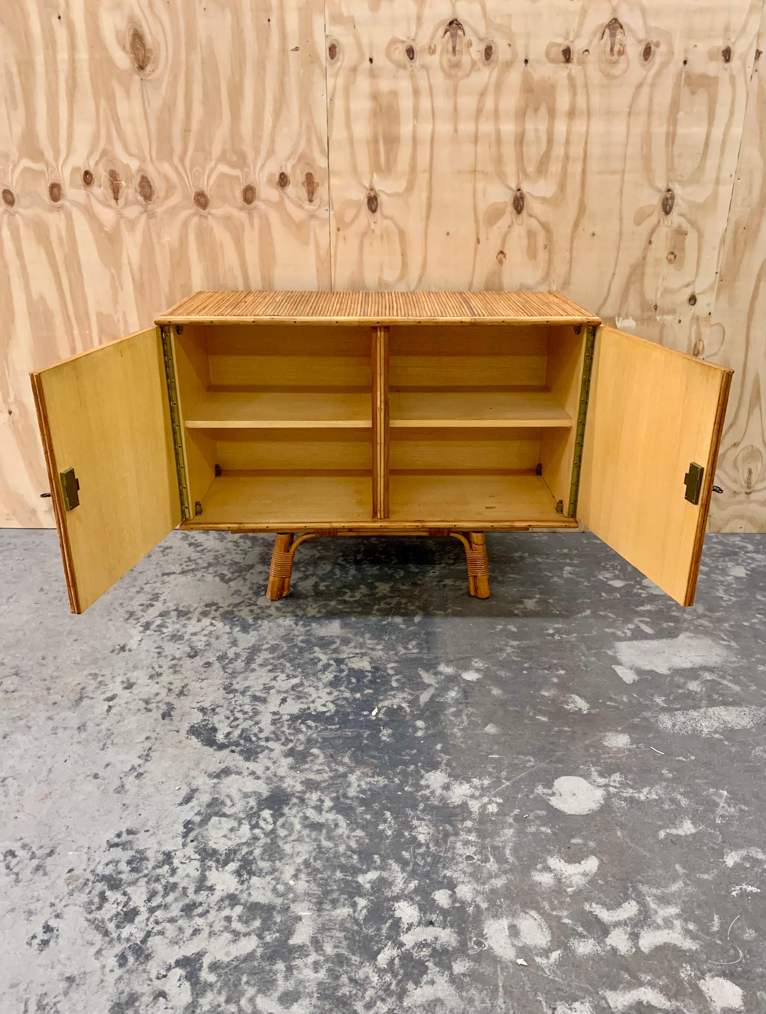 Vintage Bamboo Credenza 7