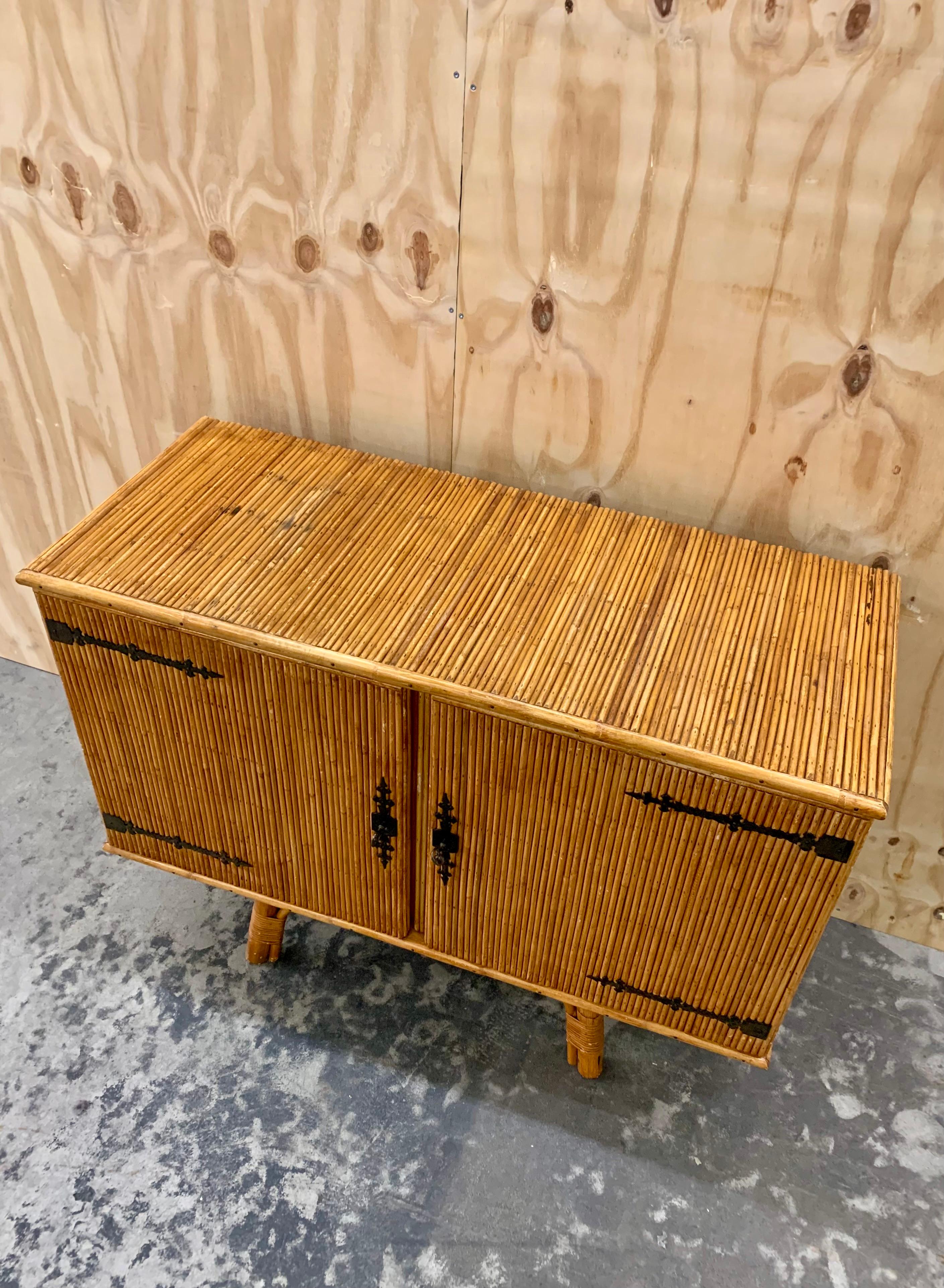 Vintage Bamboo Credenza 10