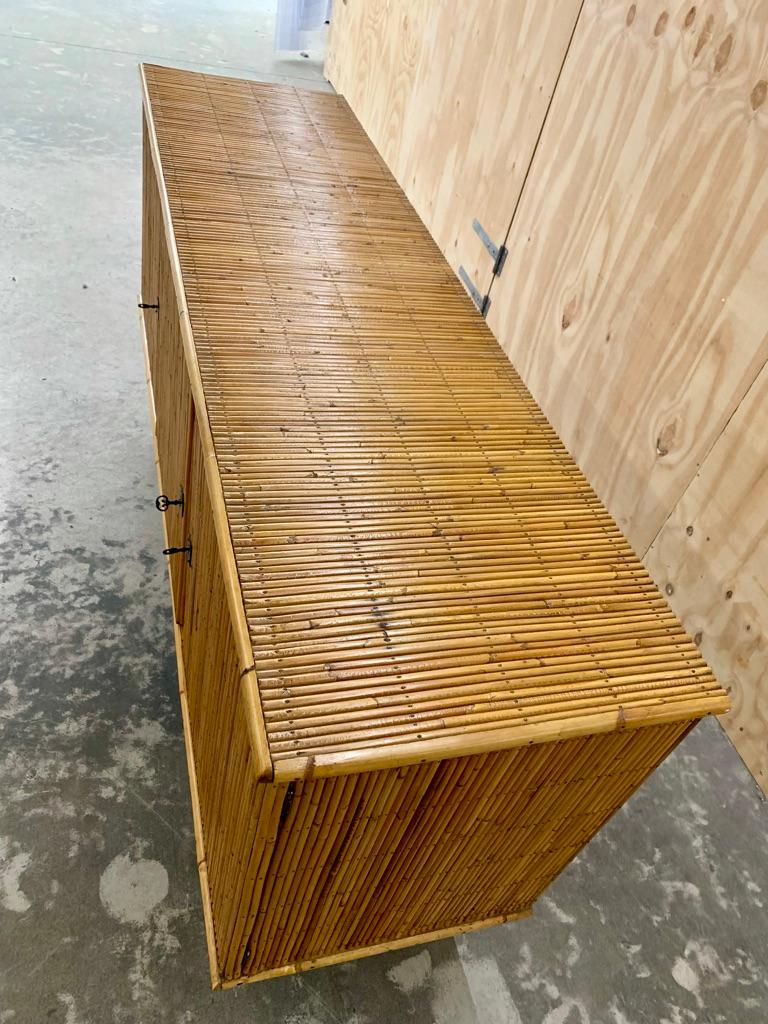 Vintage Bamboo Credenza In Good Condition In Hellerup, DK