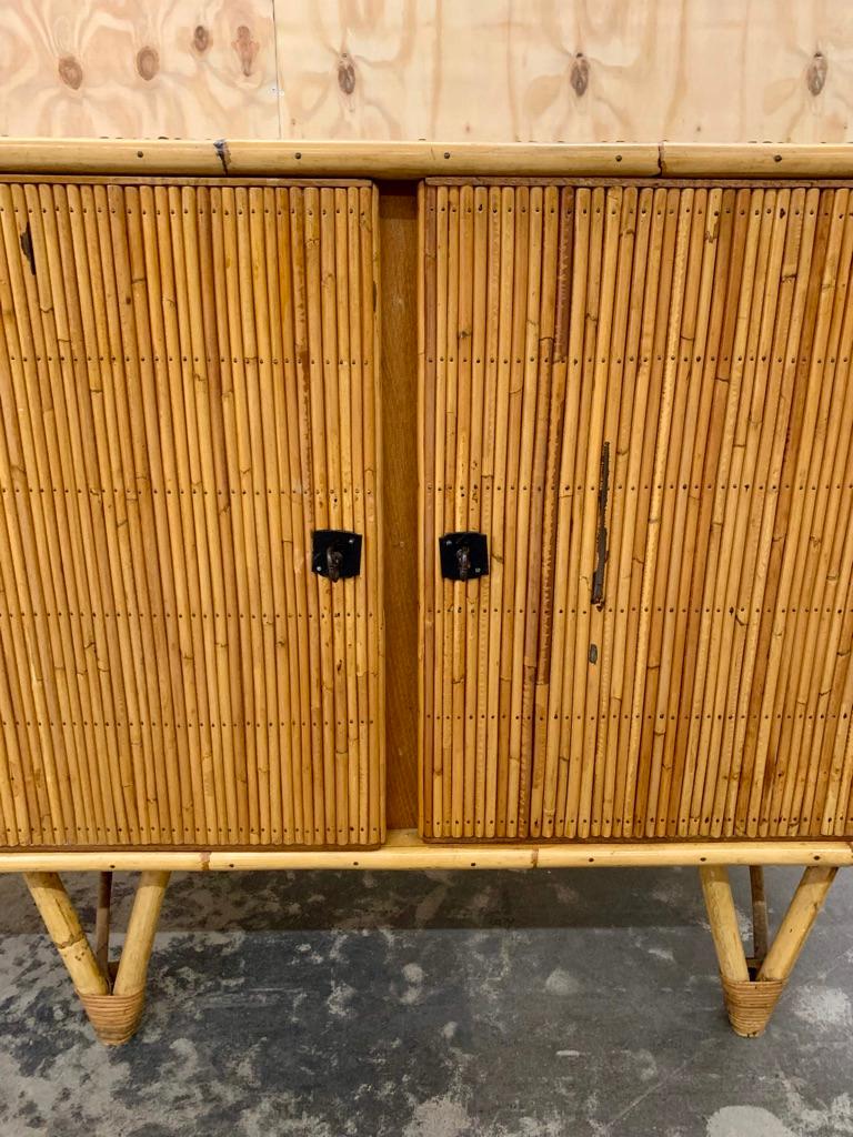 Vintage Bamboo Credenza 1