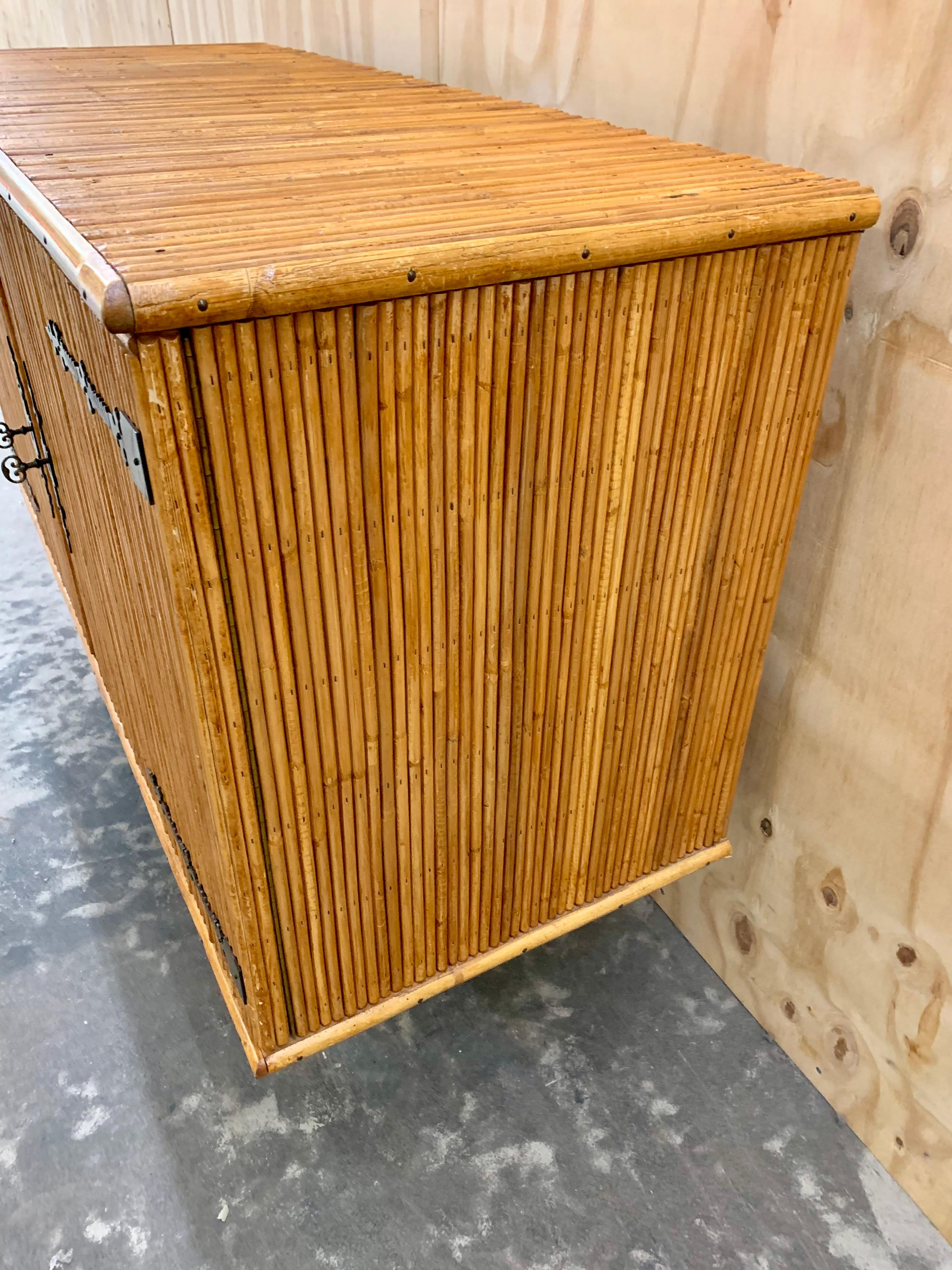 Vintage Bamboo Credenza 1