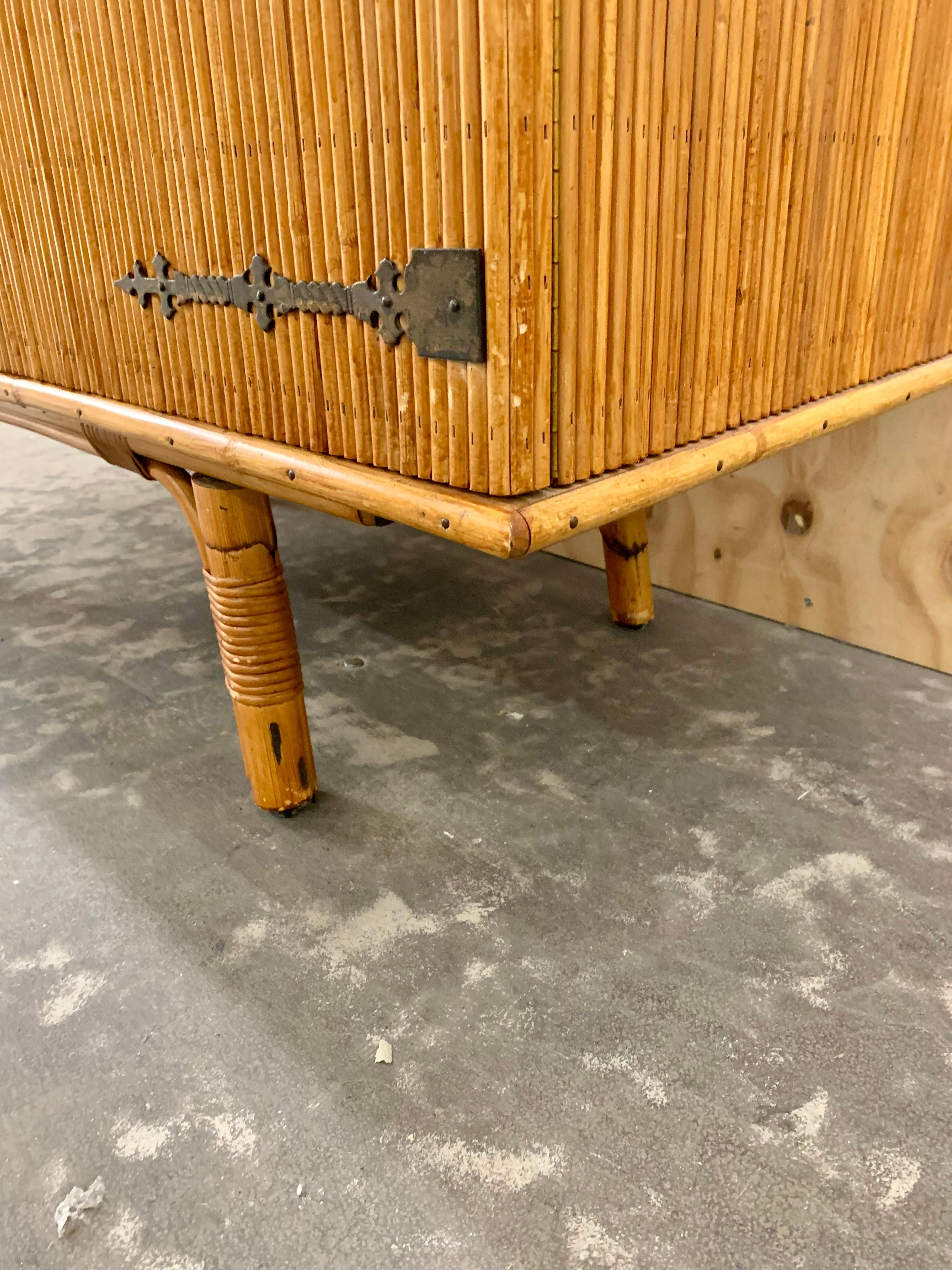 Vintage Bamboo Credenza 2