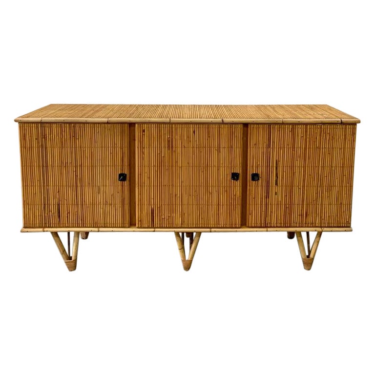 Vintage Bamboo Credenza