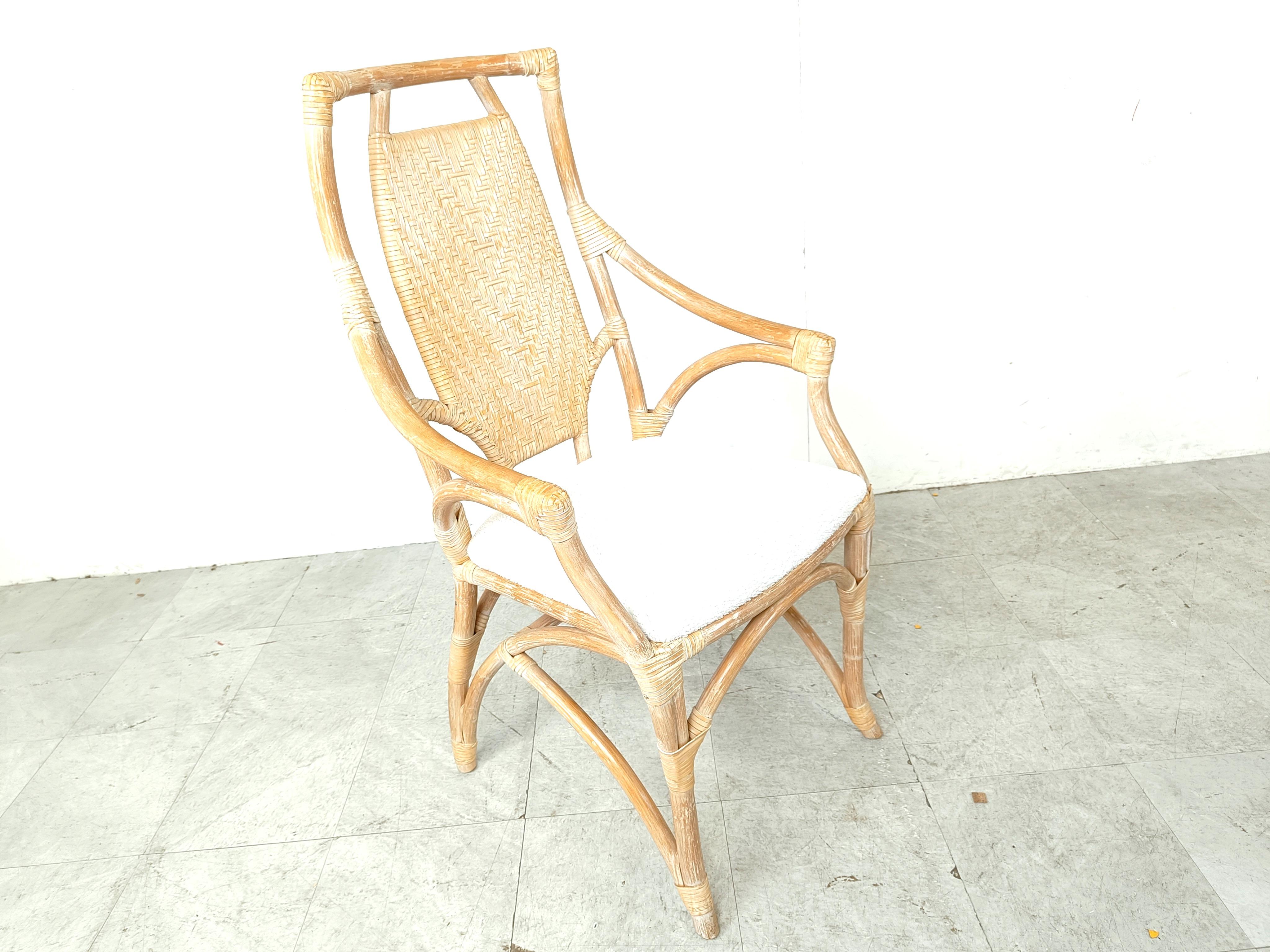 Vintage bamboo dining chairs, 1960s For Sale 3