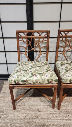 Set of 4 Vintage Bamboo Dining Chairs by Ficks Reed, Mid-Century