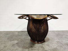 Vintage Bamboo Dining Table, 1970s