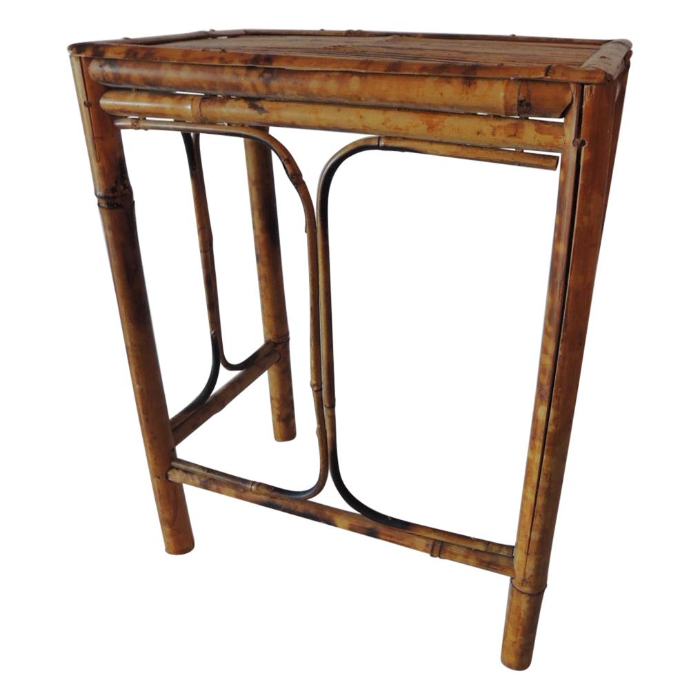 Handpainted faux tortoise shell waterfall coffee table at 1stDibs