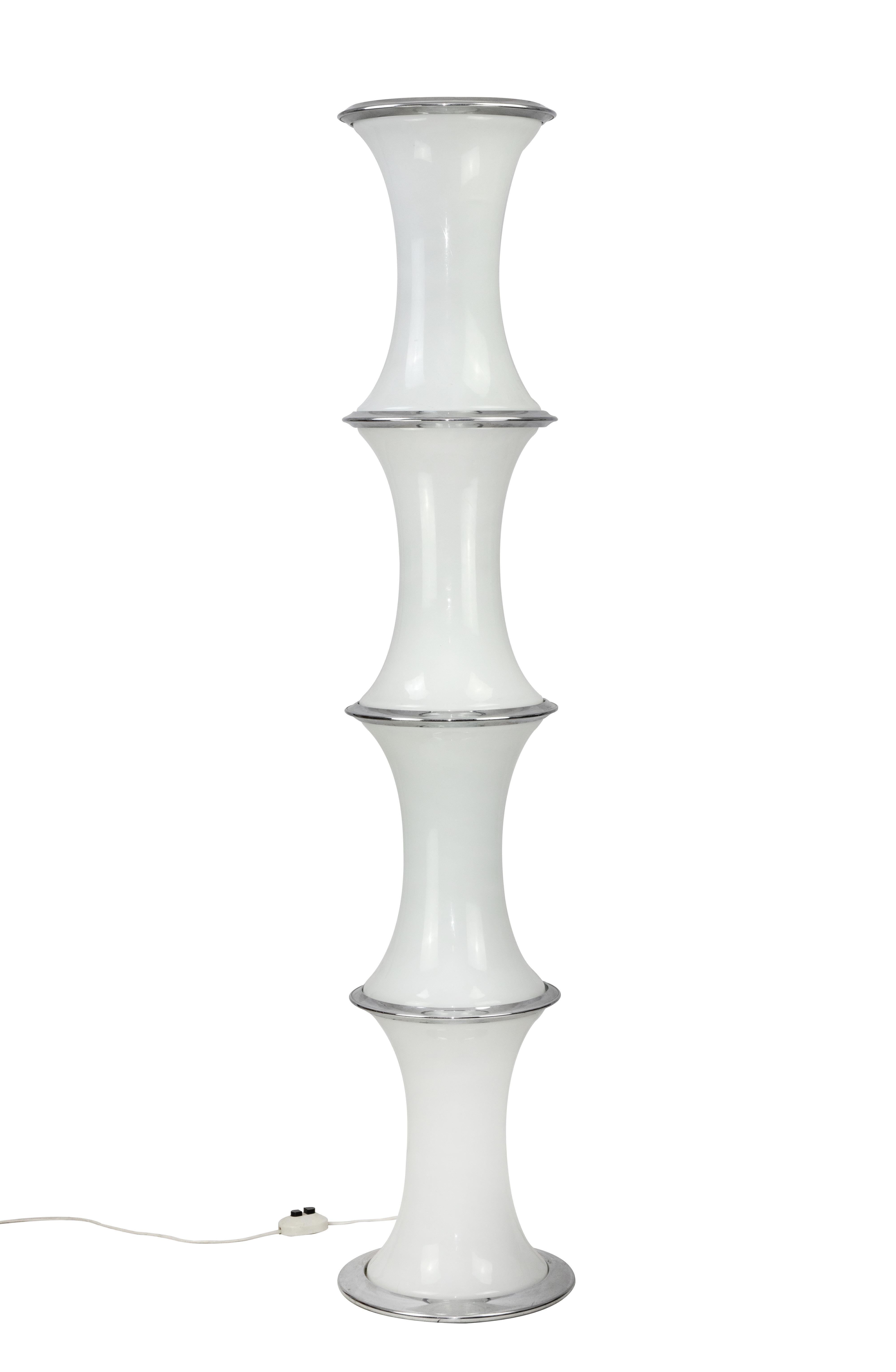 Murano Glass Vintage Bamboo Floor Lamp by Enrico Tronconi for Vistosi, Italy, 1960s