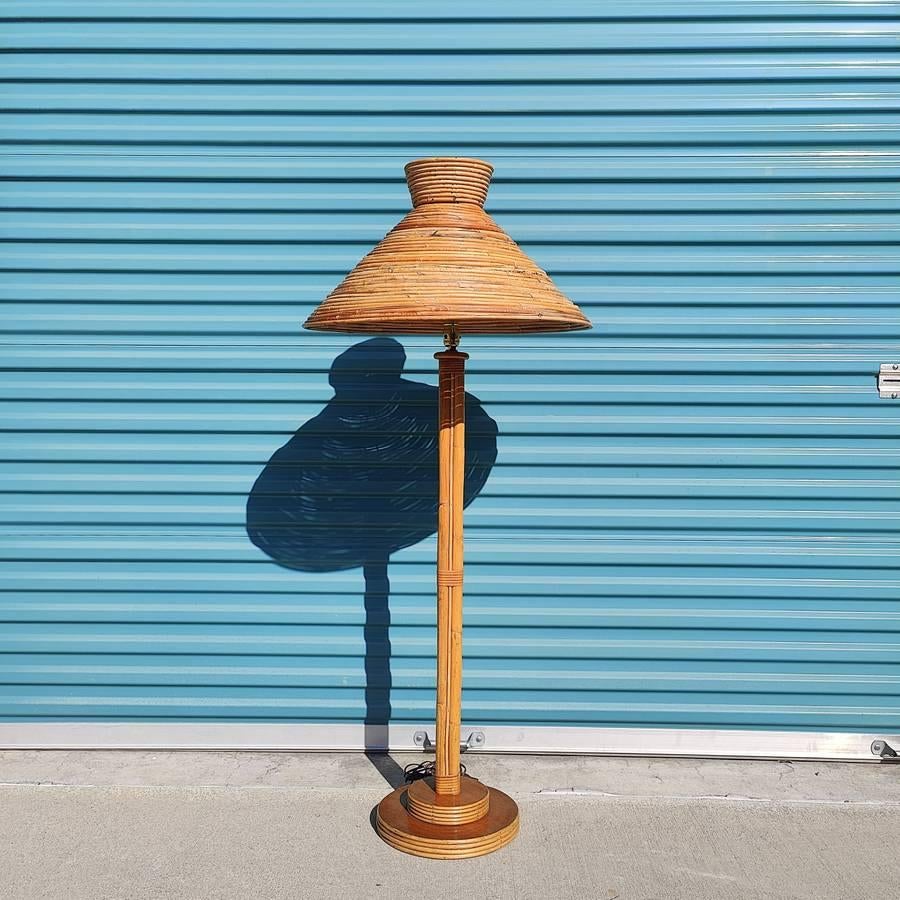 American Vintage Bamboo Floor Lamp