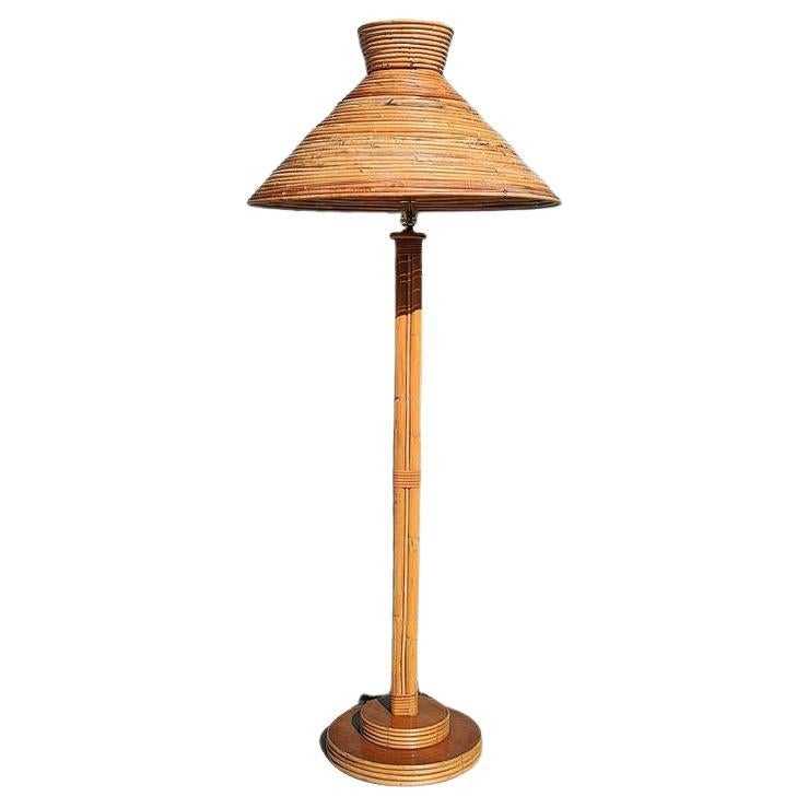Vintage Bamboo Floor Lamp