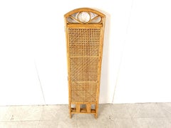 Vintage bamboo folding screen, 1970s