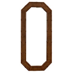 Vintage Bamboo Framed Mirror