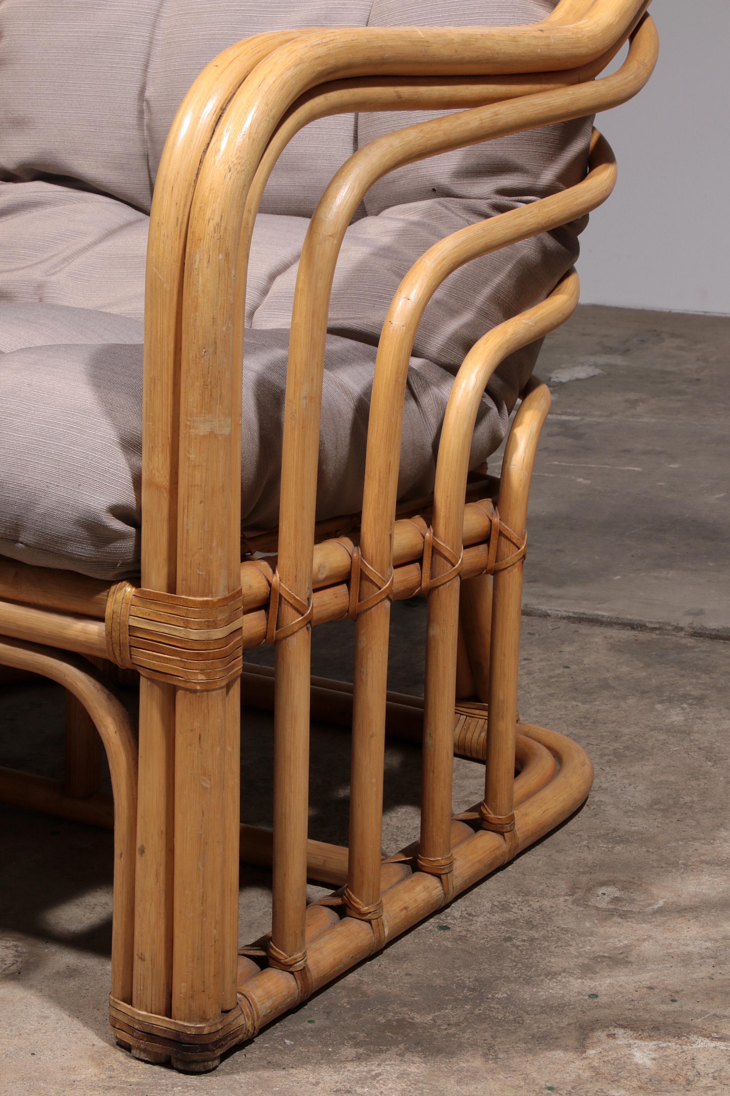 Vintage Bamboo Furniture Set by Jordan Brown 1970 7