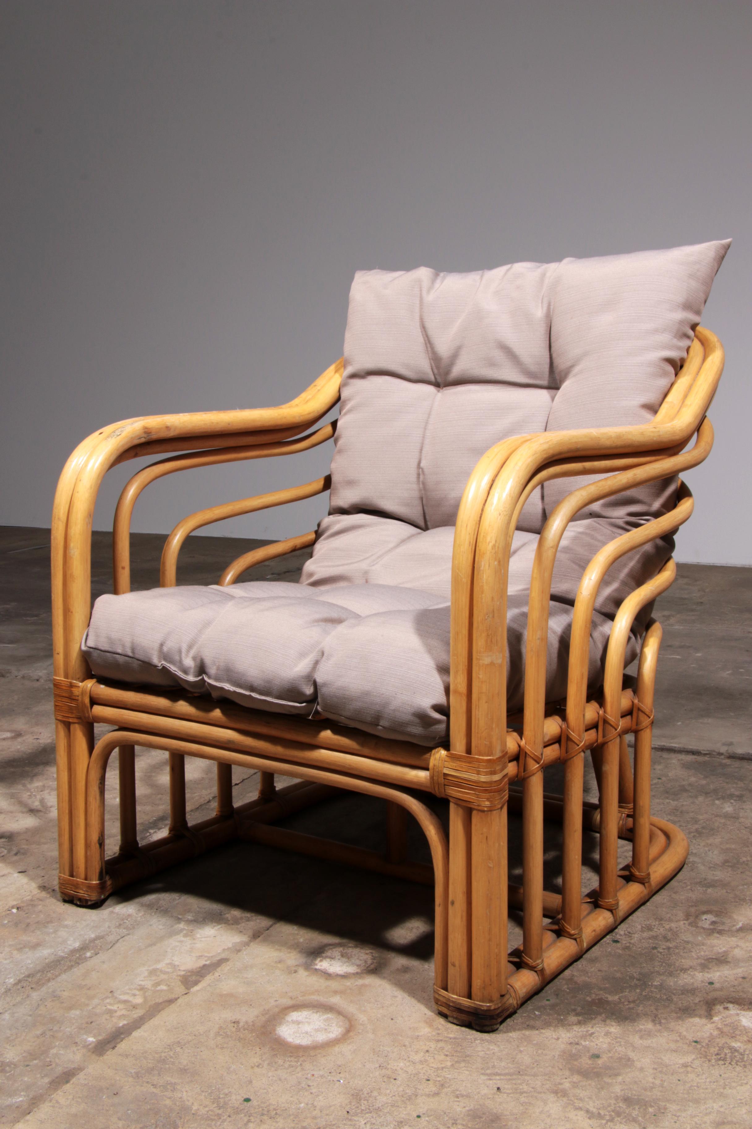 Vintage Bamboo Furniture Set by Jordan Brown 1970 8