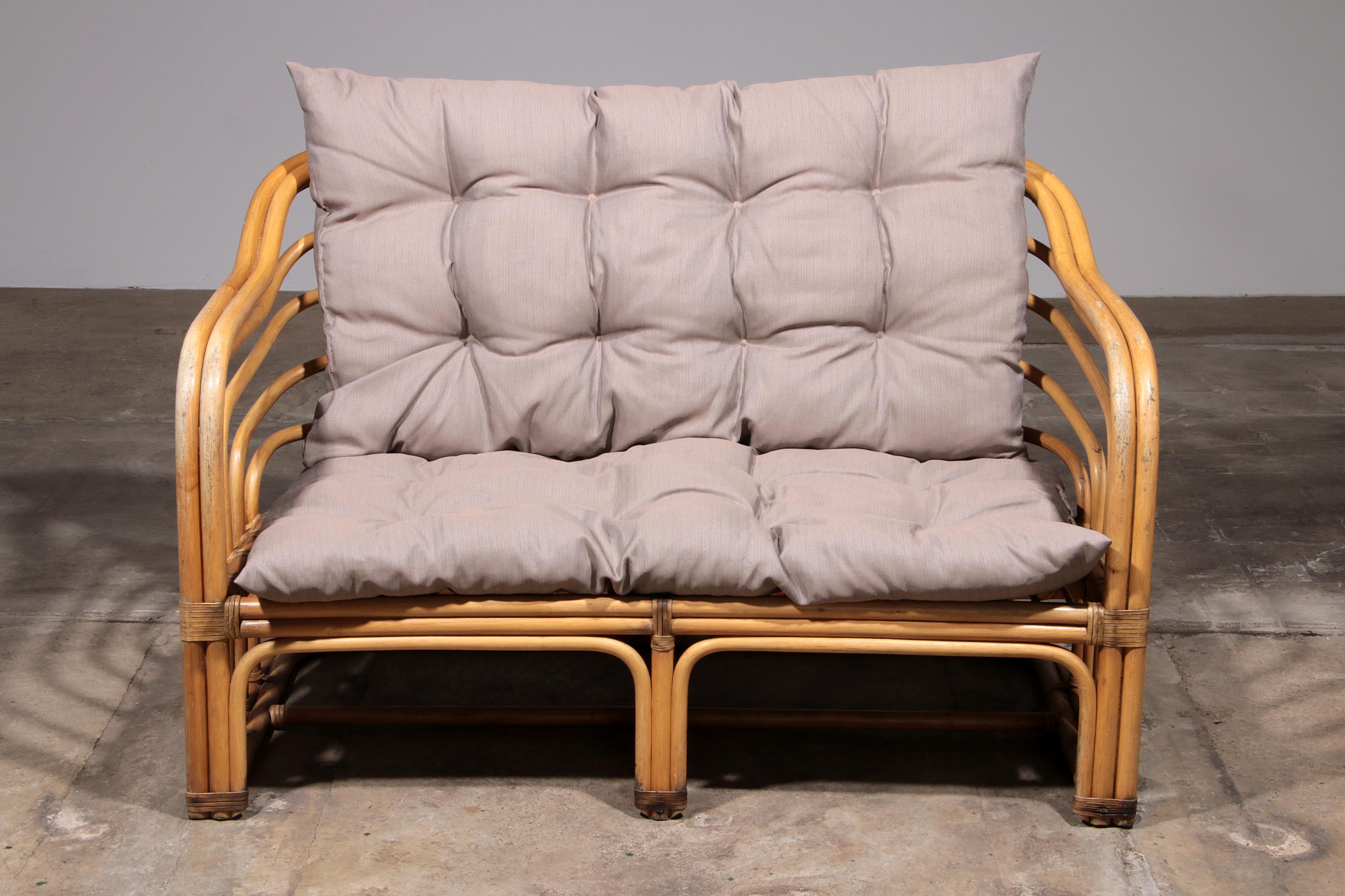 Vintage Bamboo Furniture Set by Jordan Brown 1970 11