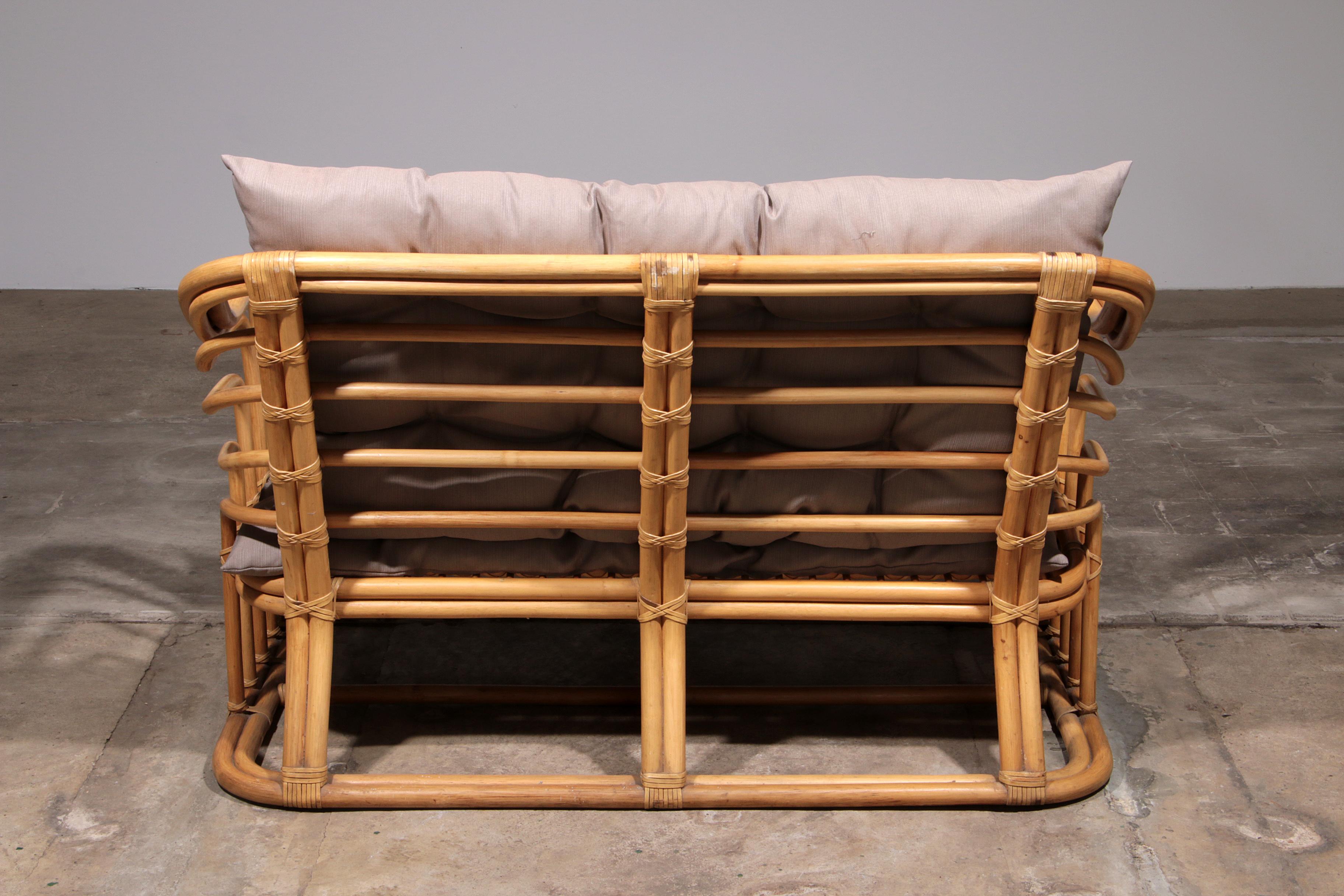 Vintage Bamboo Furniture Set by Jordan Brown 1970 13