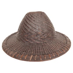 Vintage Bamboo Hat from Thailand, Mid-20th Century