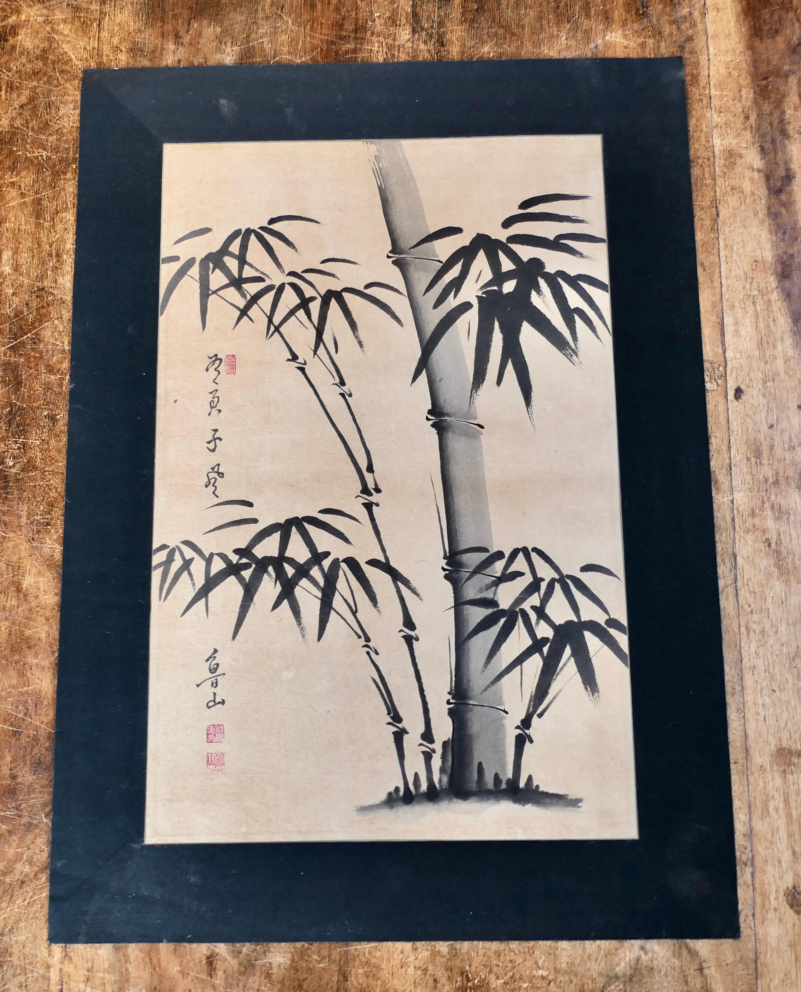 Paper Vintage Bamboo Japanese Art, Wall Art    5 excellent pieces For Sale