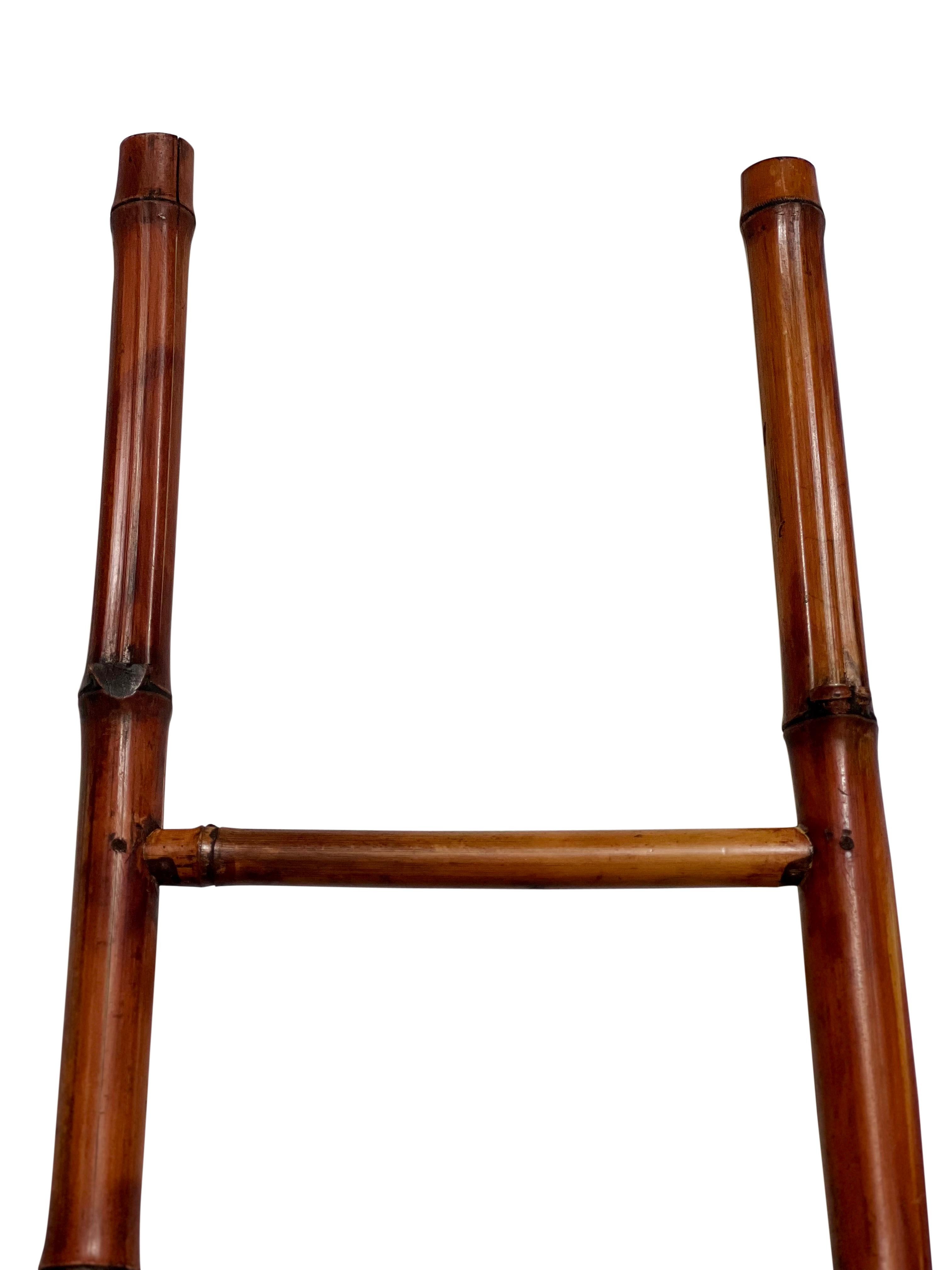 Mid-20th Century Vintage Bamboo Ladder