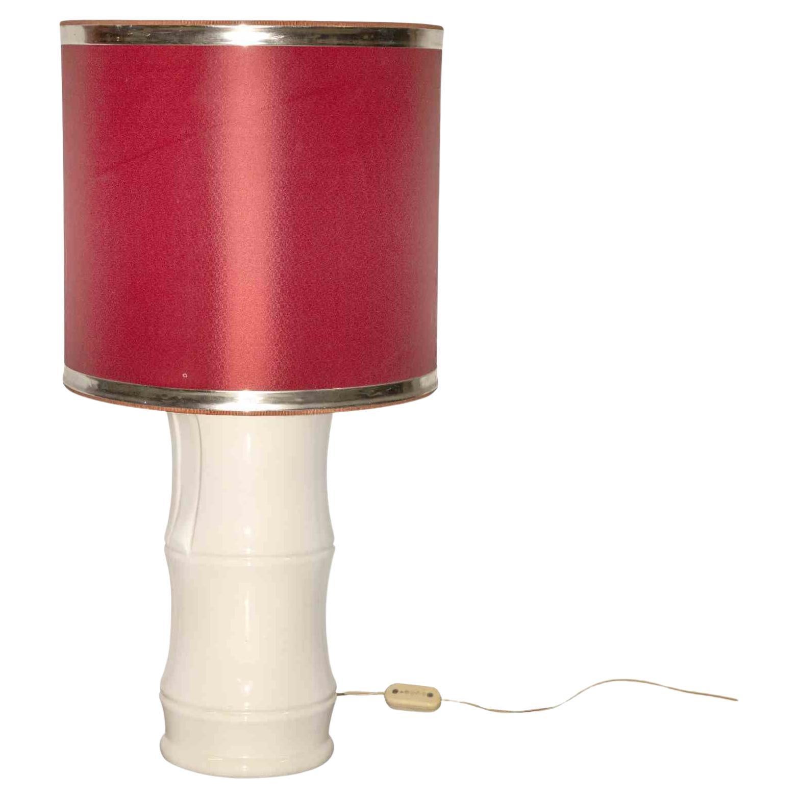 Lampe en bambou vintage, Italie, années 1970