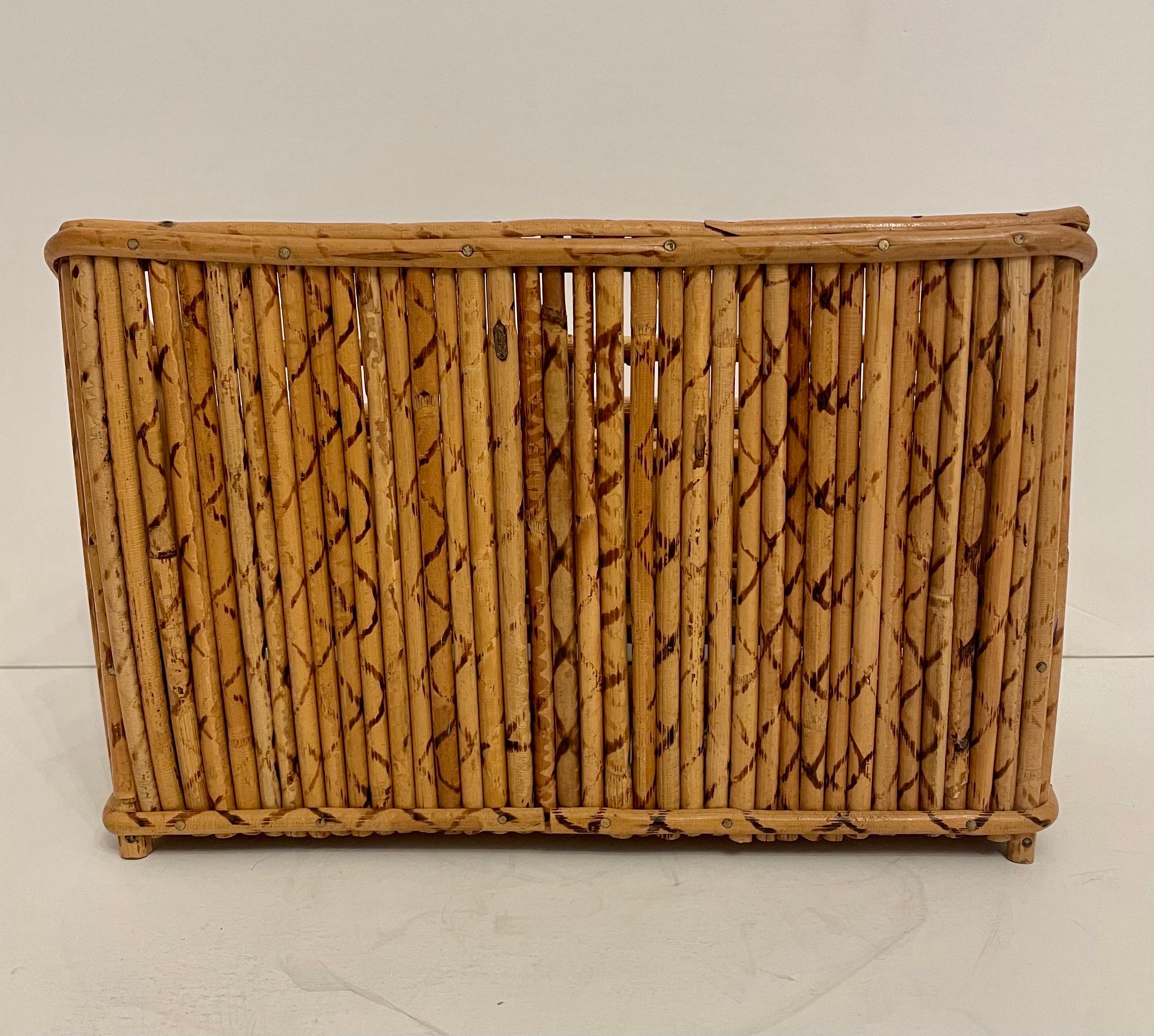 Vintage Bamboo Letter Holder Desk Organizer 3 Piece Set  For Sale 3