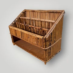 Vintage Bamboo Briefhalter Schreibtisch Organizer