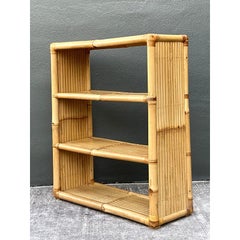 Vintage Bamboo Low Etagere